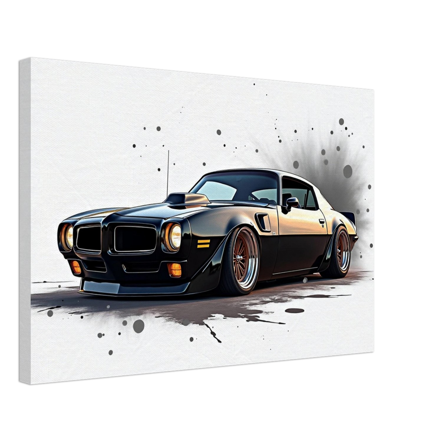 70s Pontiac Trans Am Mounted Canvas