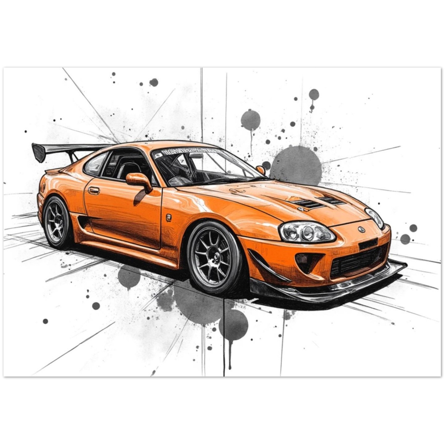 Pencil Sketch Style Supra Poster