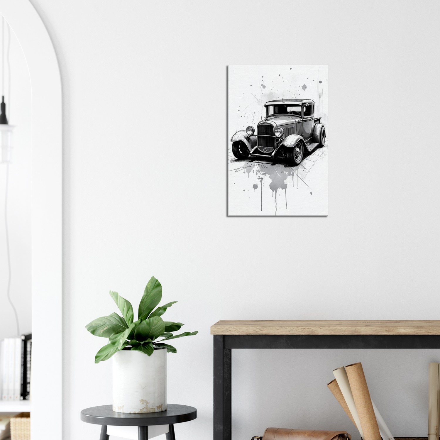 Pencil Sketch Style Canvas Wall Art