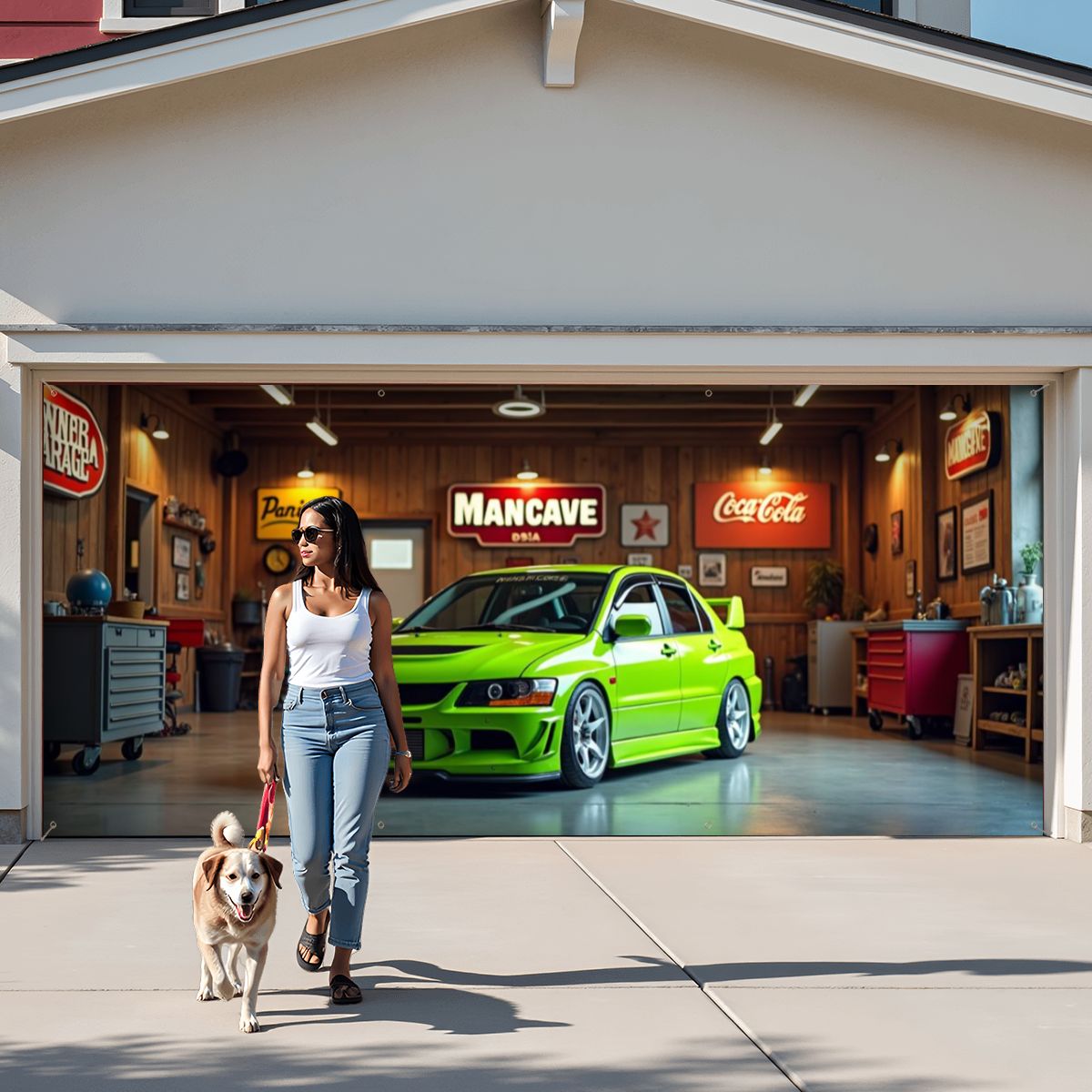 Mitsubishi Lancer Evo Garage Door Banner