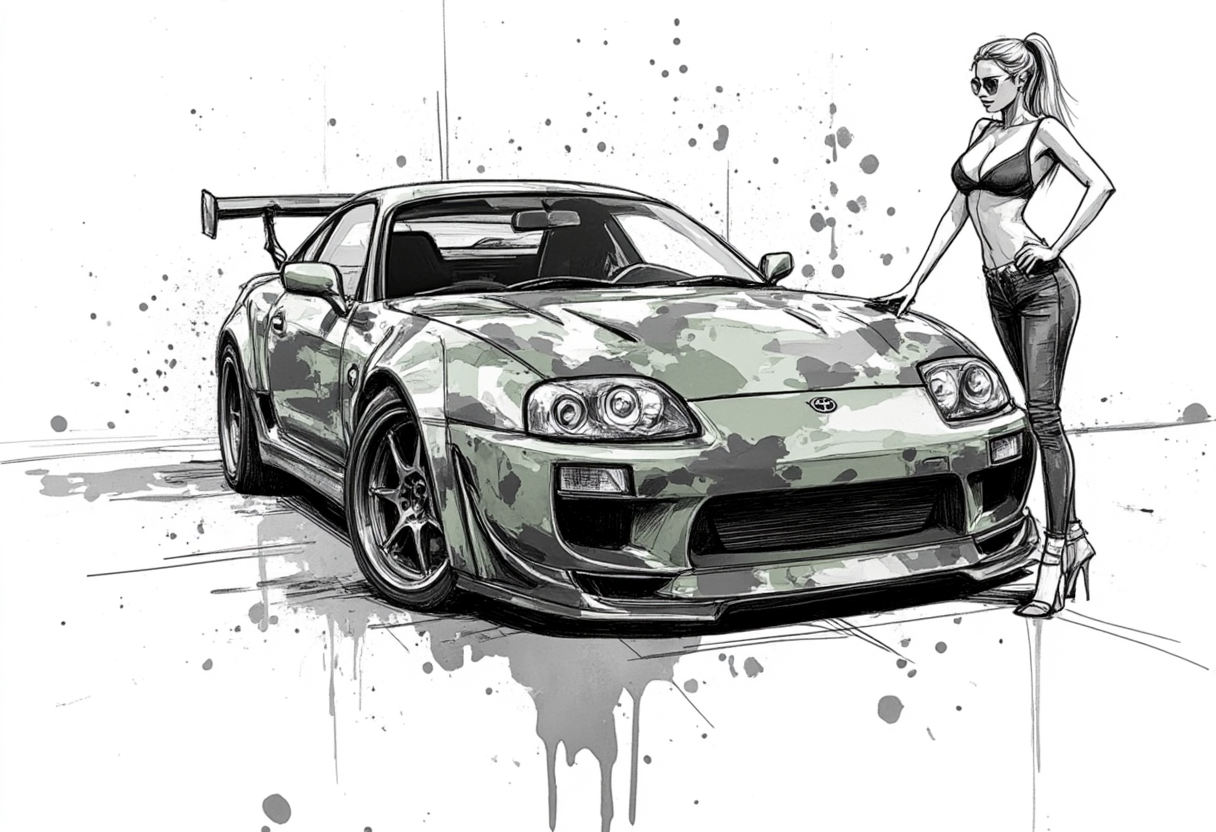 Pencil Sketch Style Canvas Wall Art