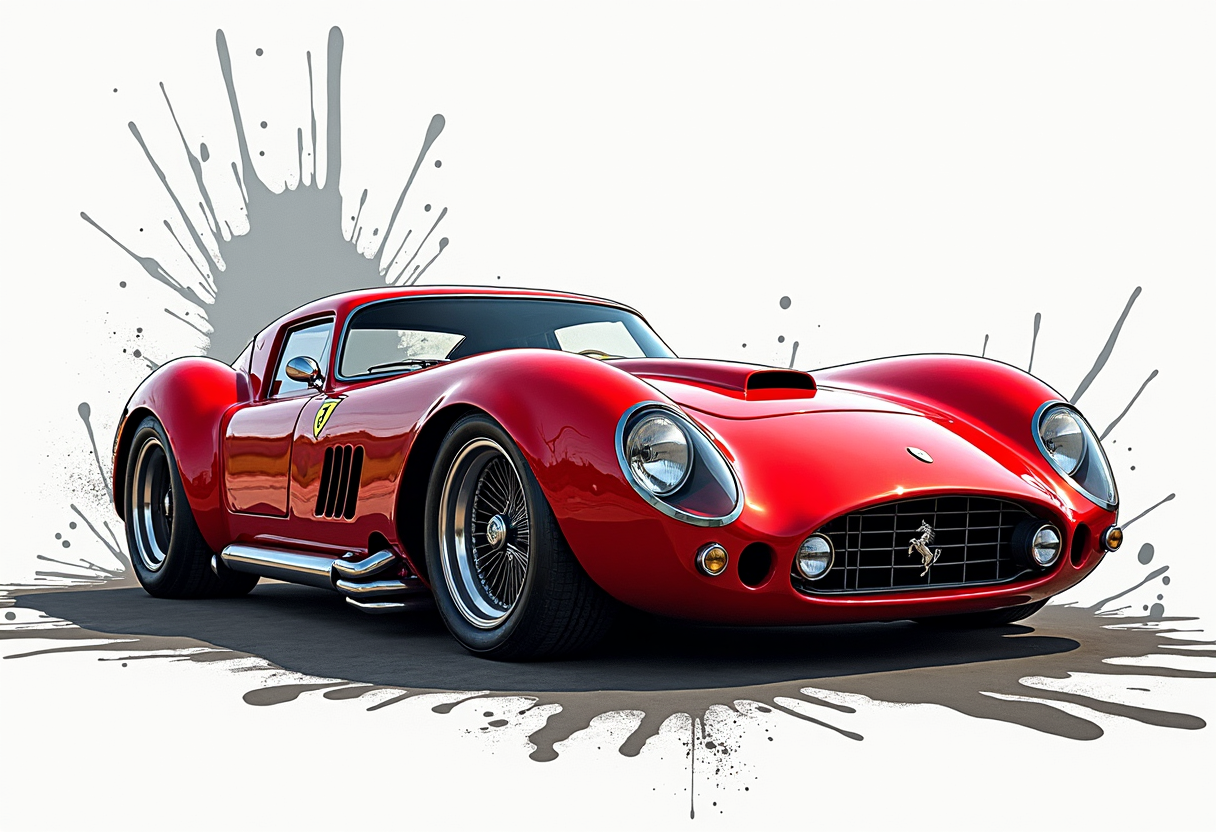 Vintage Ferrari High-Res Automotive Art