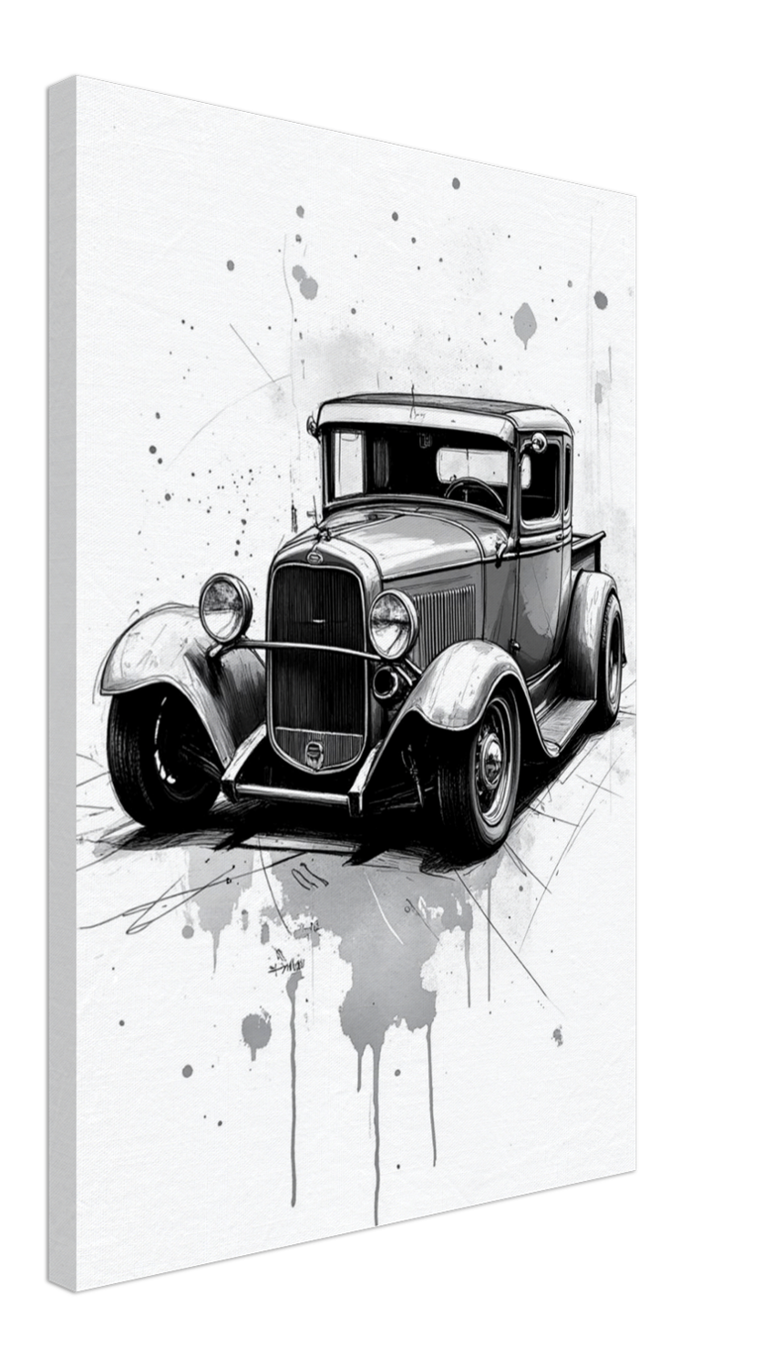 Pencil Sketch Style Canvas Wall Art