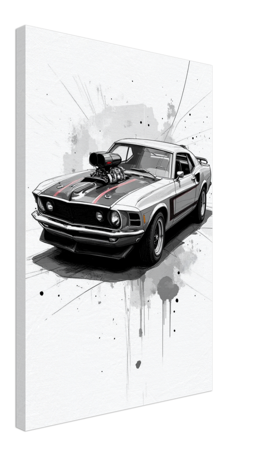 Pencil Sketch Style Canvas Wall Art