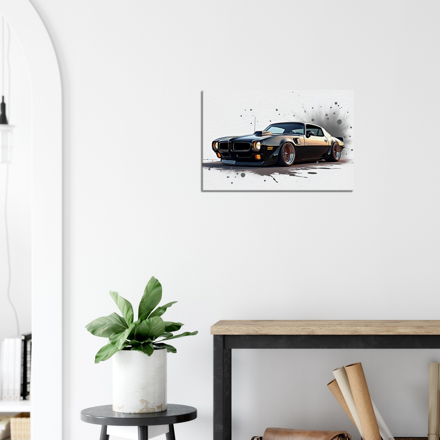 70s Pontiac Trans Am Mounted Canvas