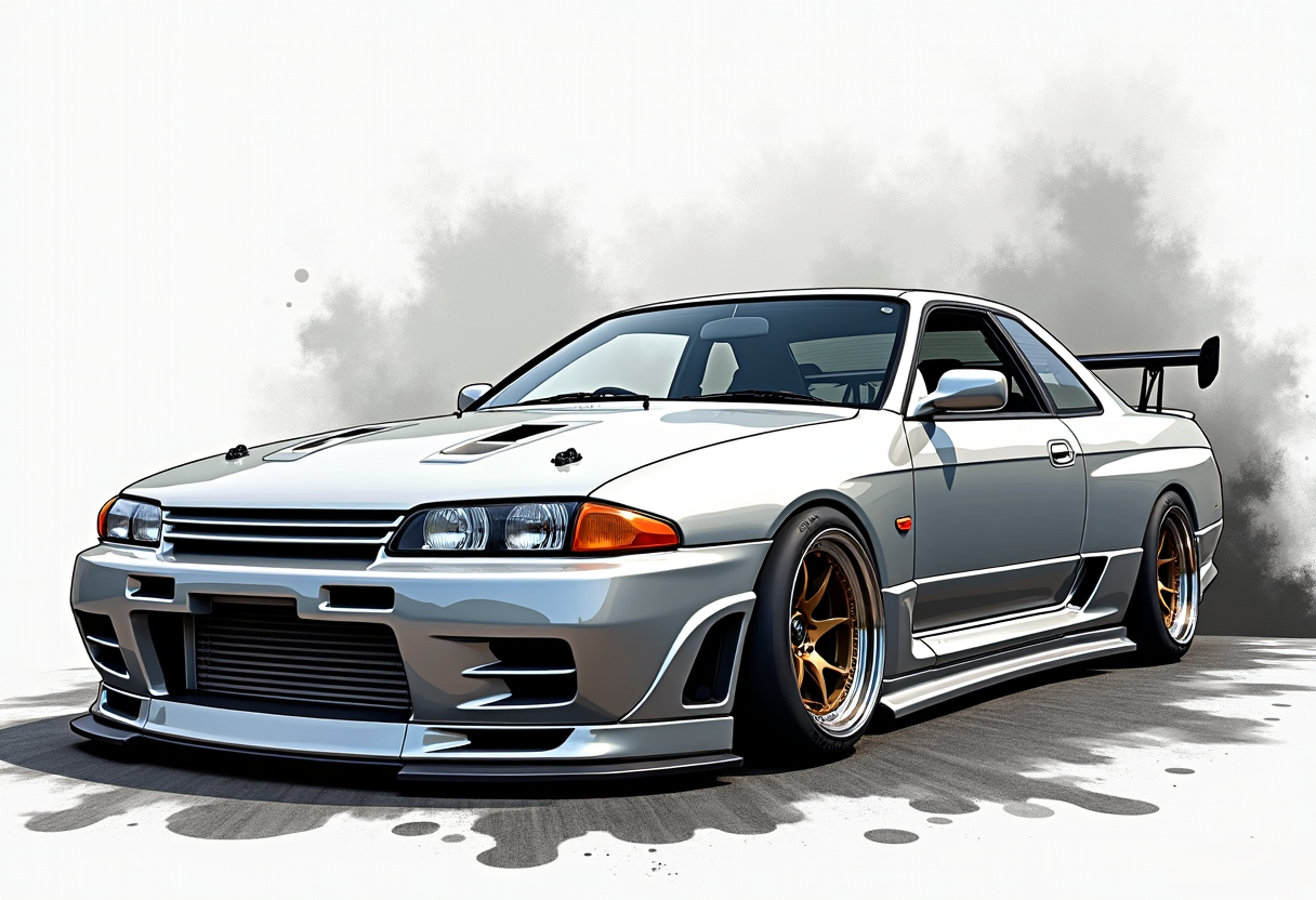 Skyline R32 GTR High-Res Automotive Art