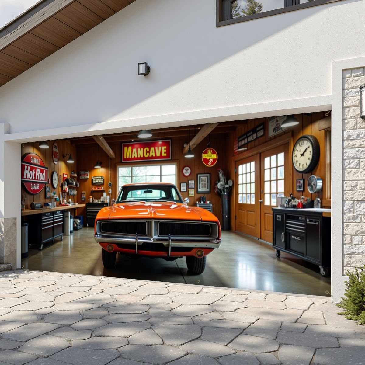 69 Charger Garage Door Banner