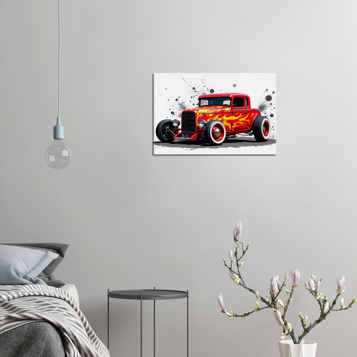 1930s Ford Hot Rod Mounted Canvas