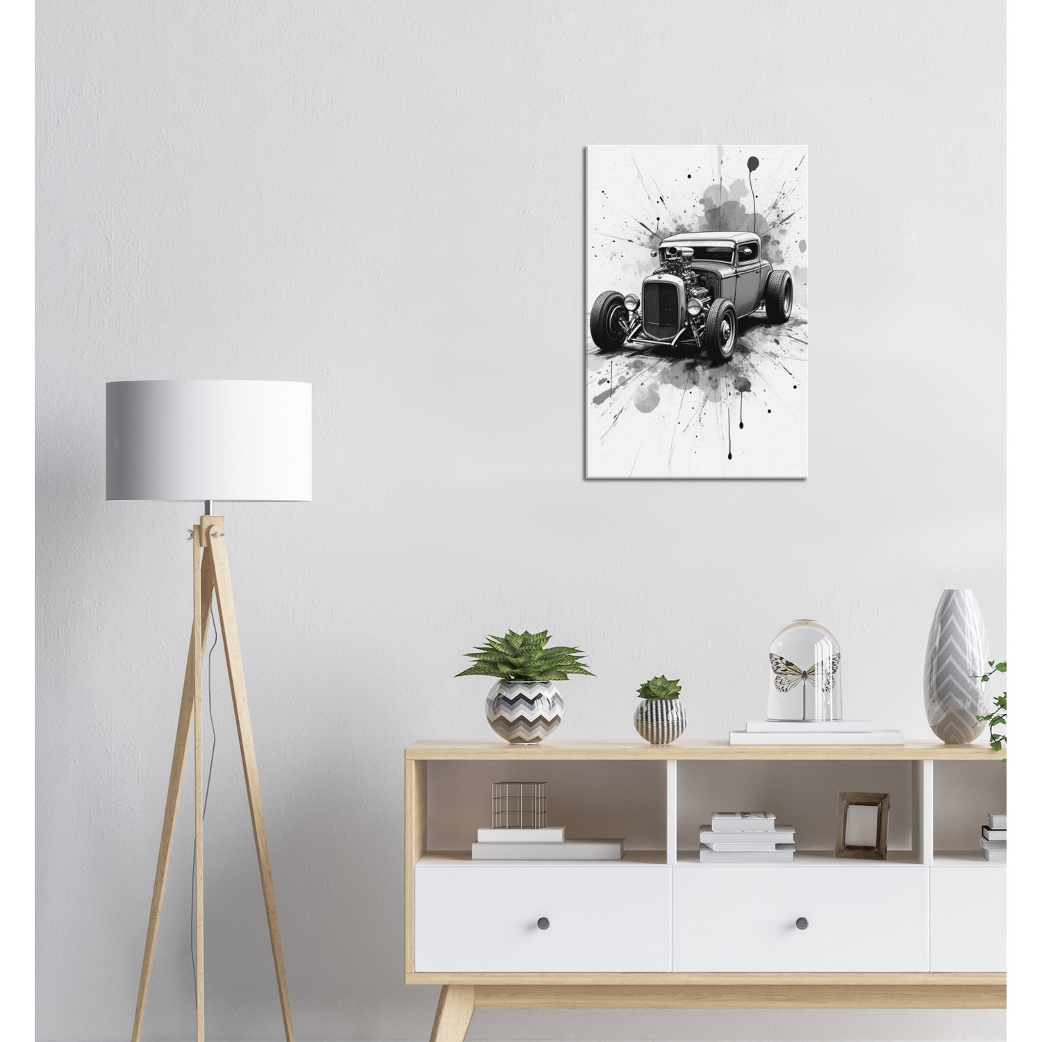 Pencil Sketch Style Canvas Wall Art