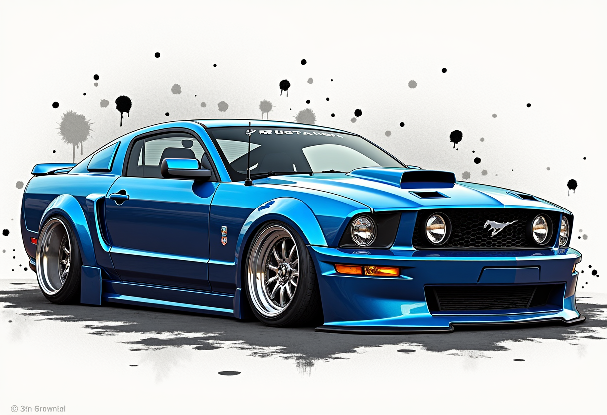 2000s Mustang High-Res Automotive Art