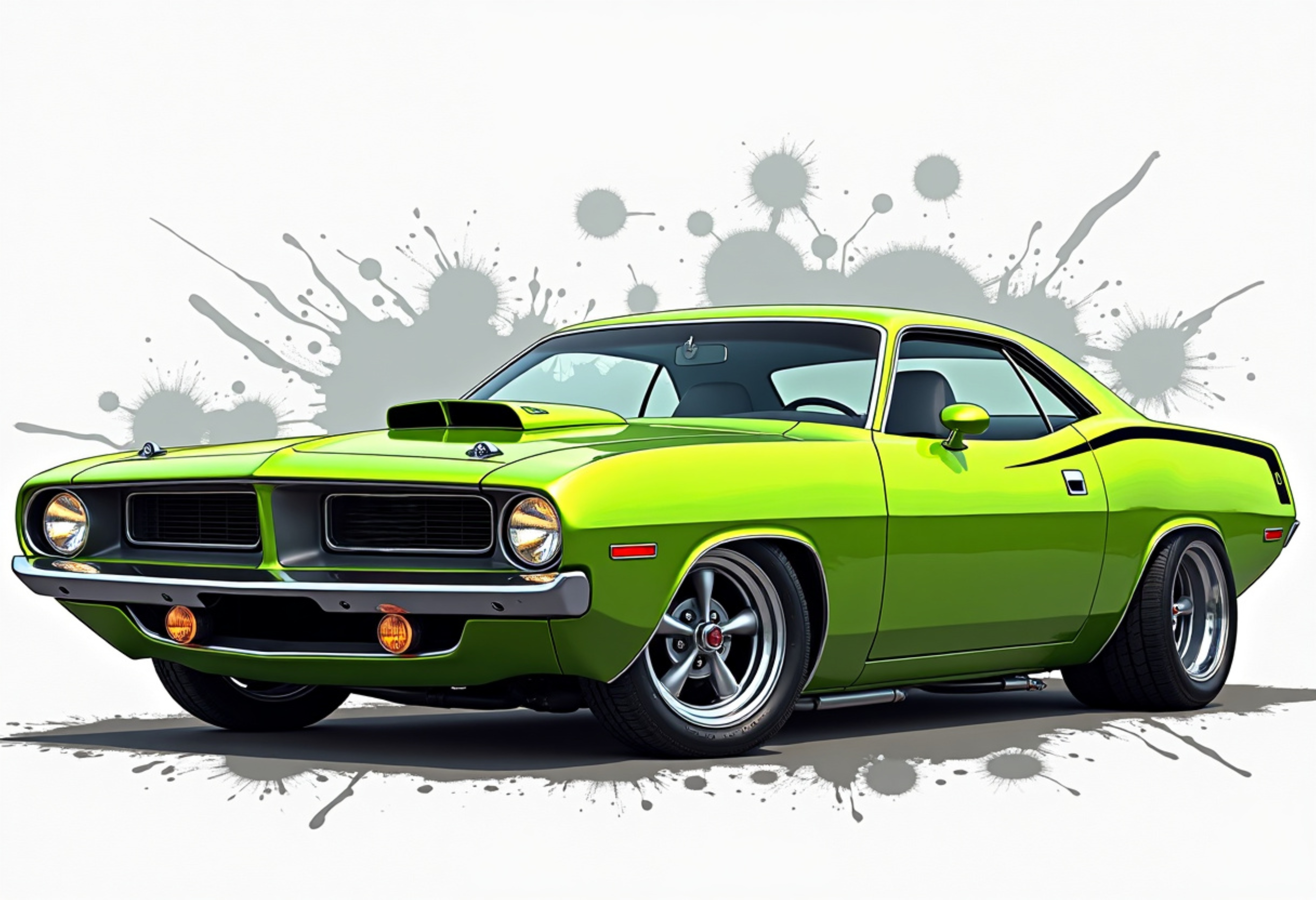 Hemi Cuda High-Res Automotive Art