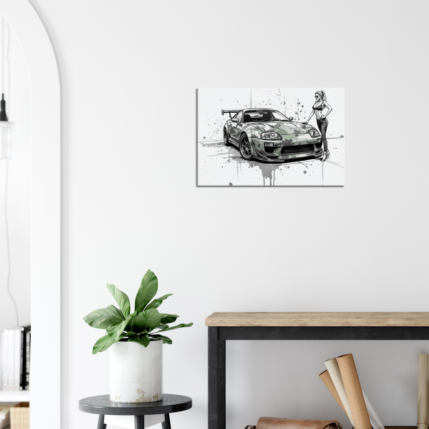 Pencil Sketch Style Canvas Wall Art