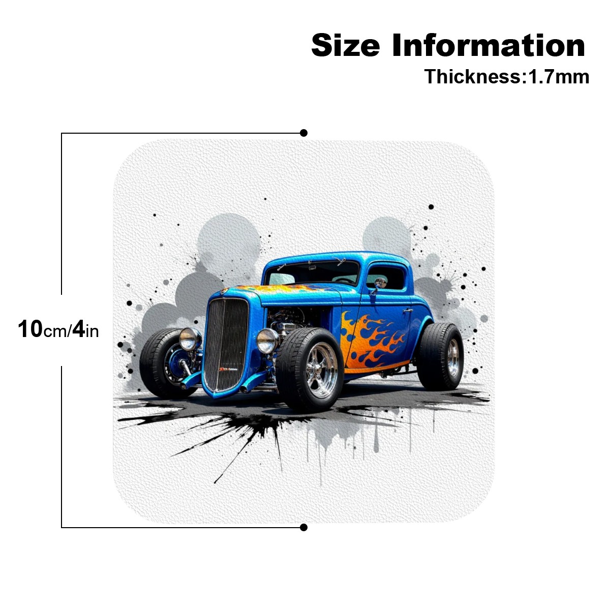 Hot Rod Collection Leather Coasters