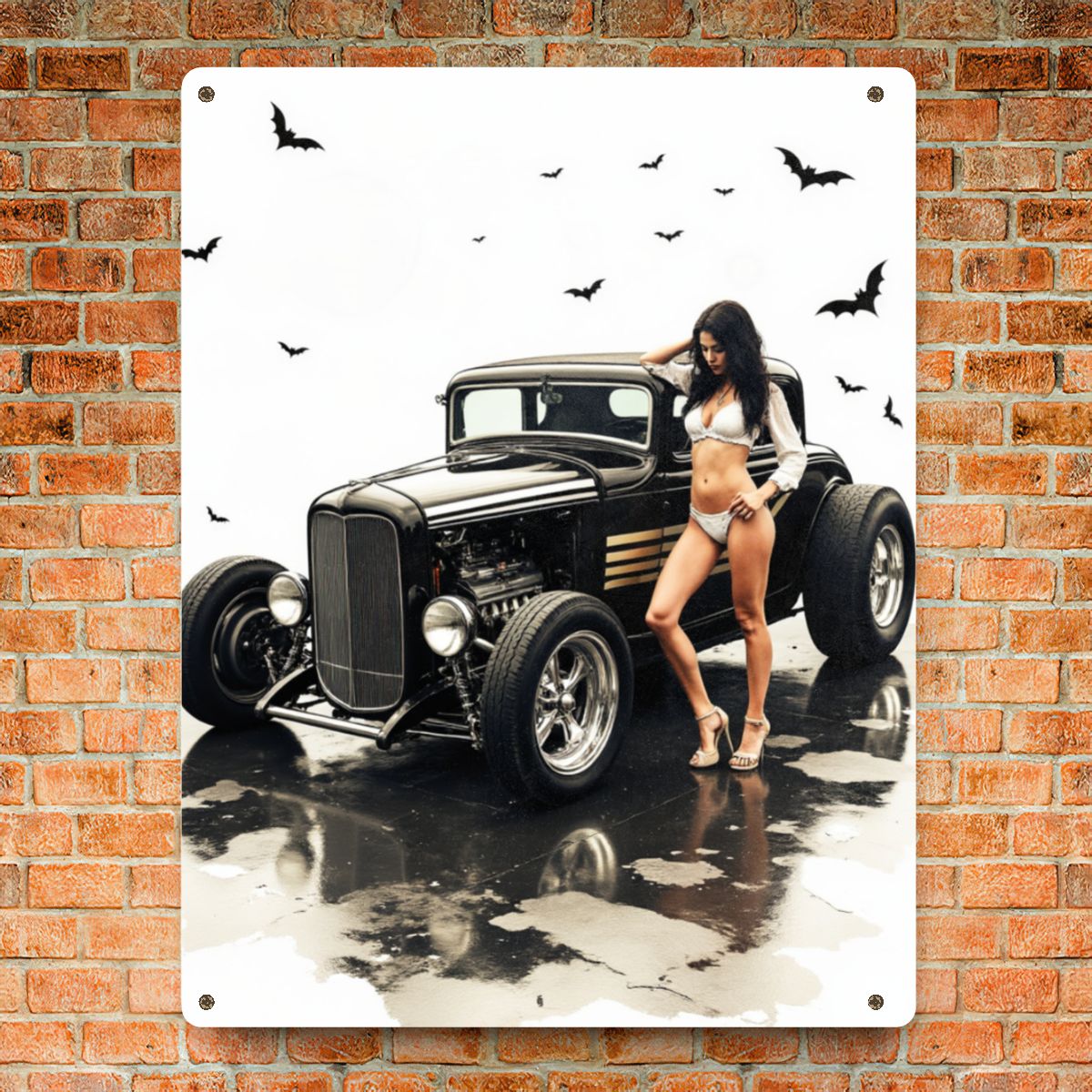 Halloween Hot Rod Tin Sign (USA)