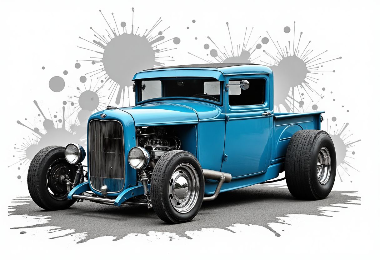 Vintage Ford Pickup High-Res Automotive Art