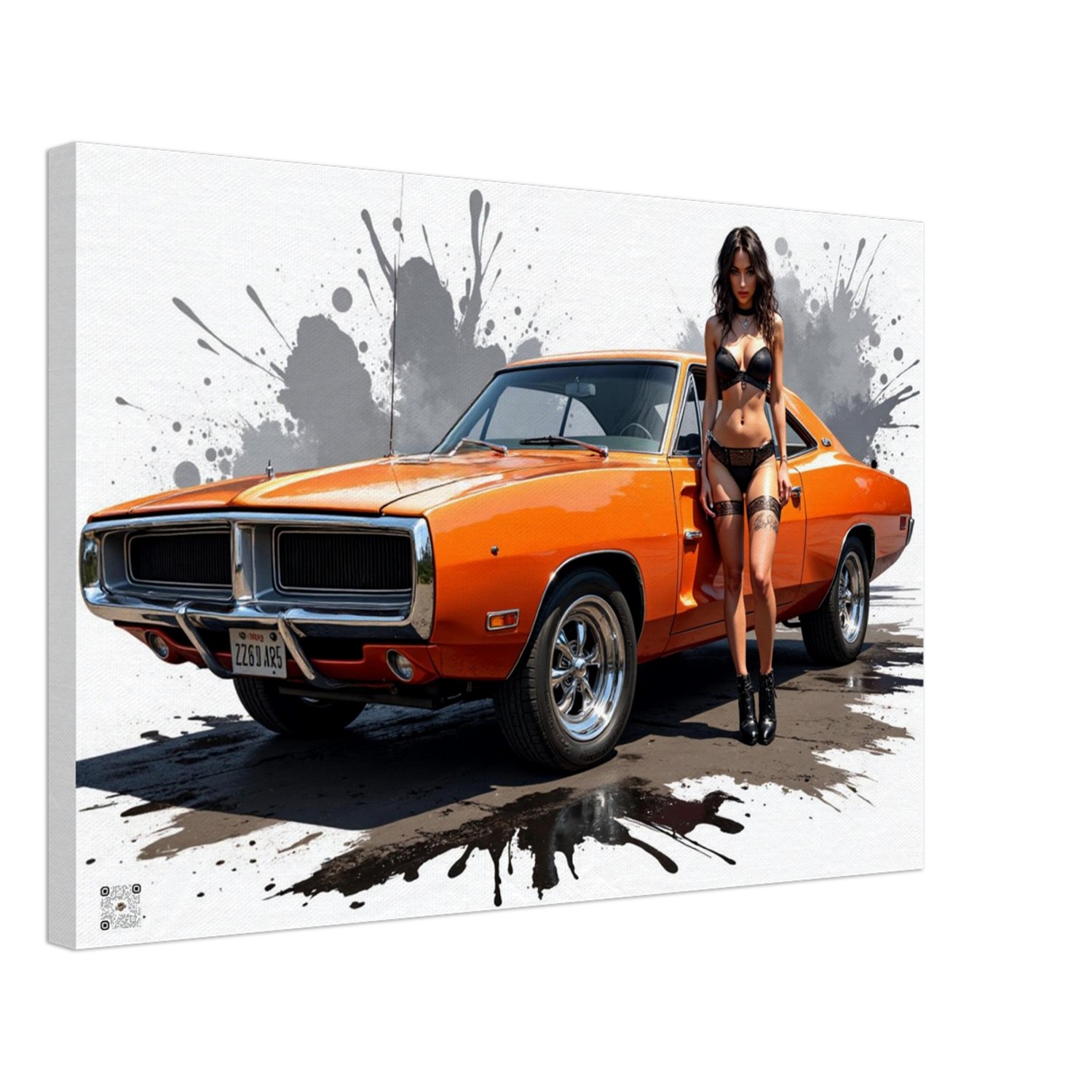 "Living Art" Dodge Charger on Canvas