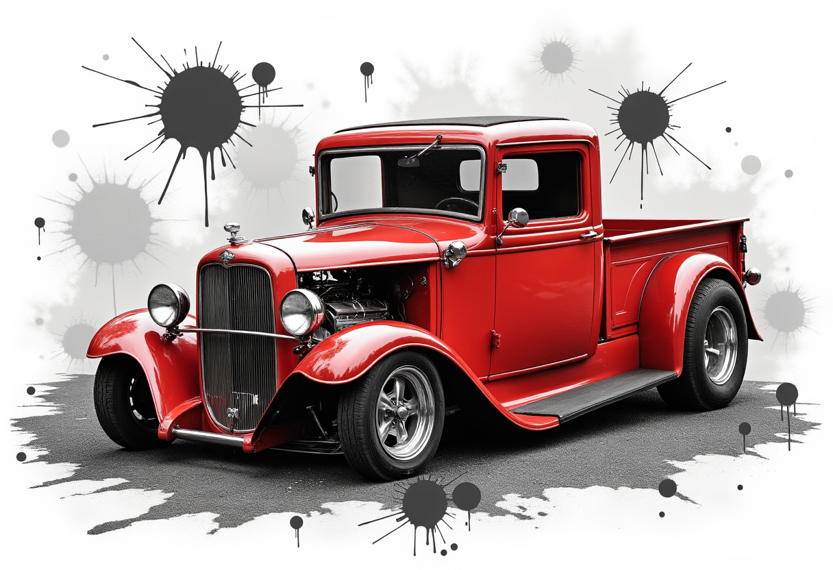Vintage Dodge Pickup High-Res Automotive Art