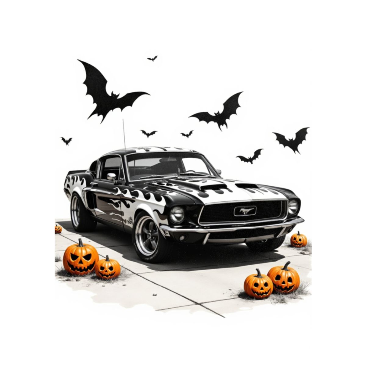 Halloween Mustang Tin Sign (USA)