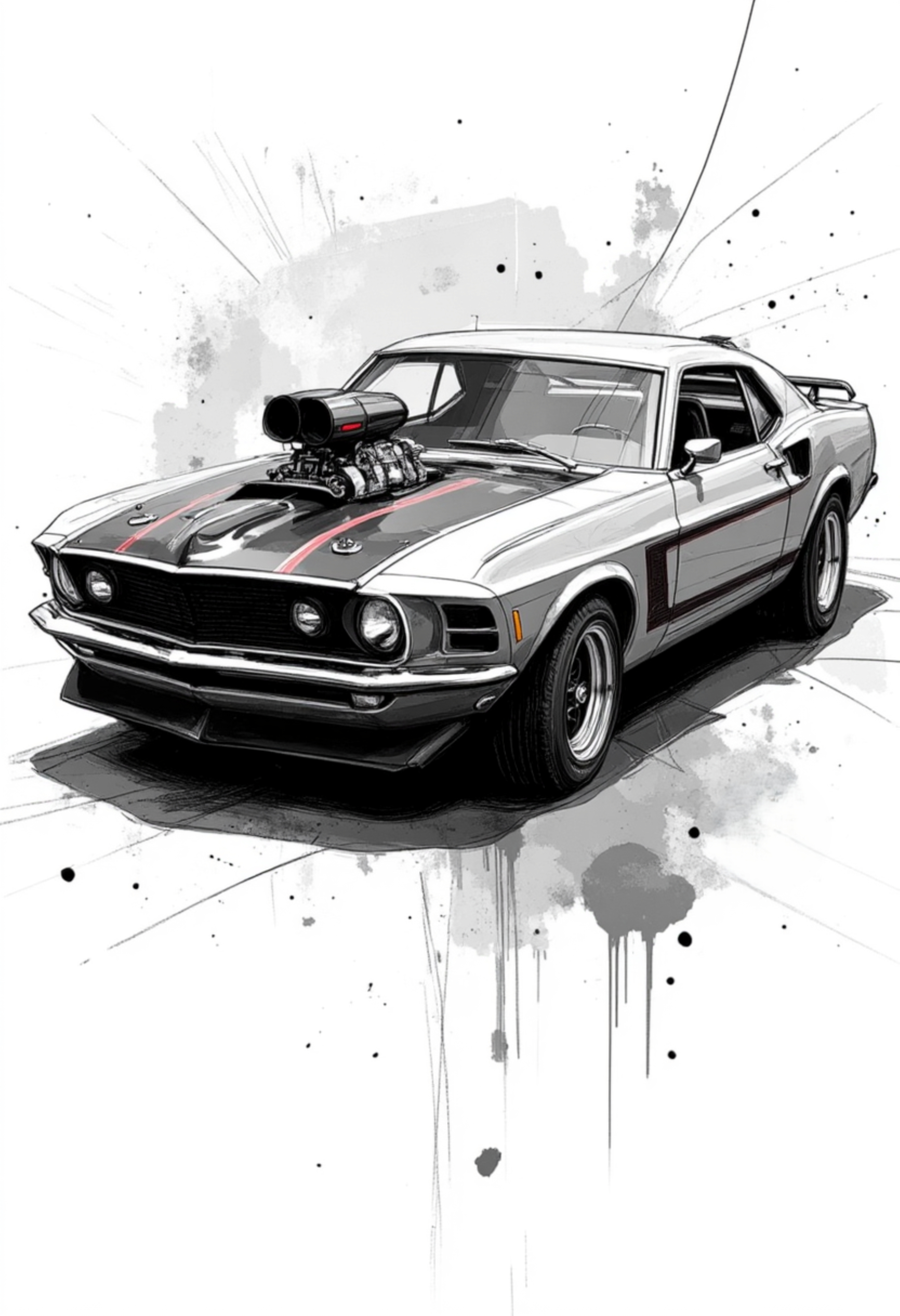 Pencil Sketch Style Canvas Wall Art