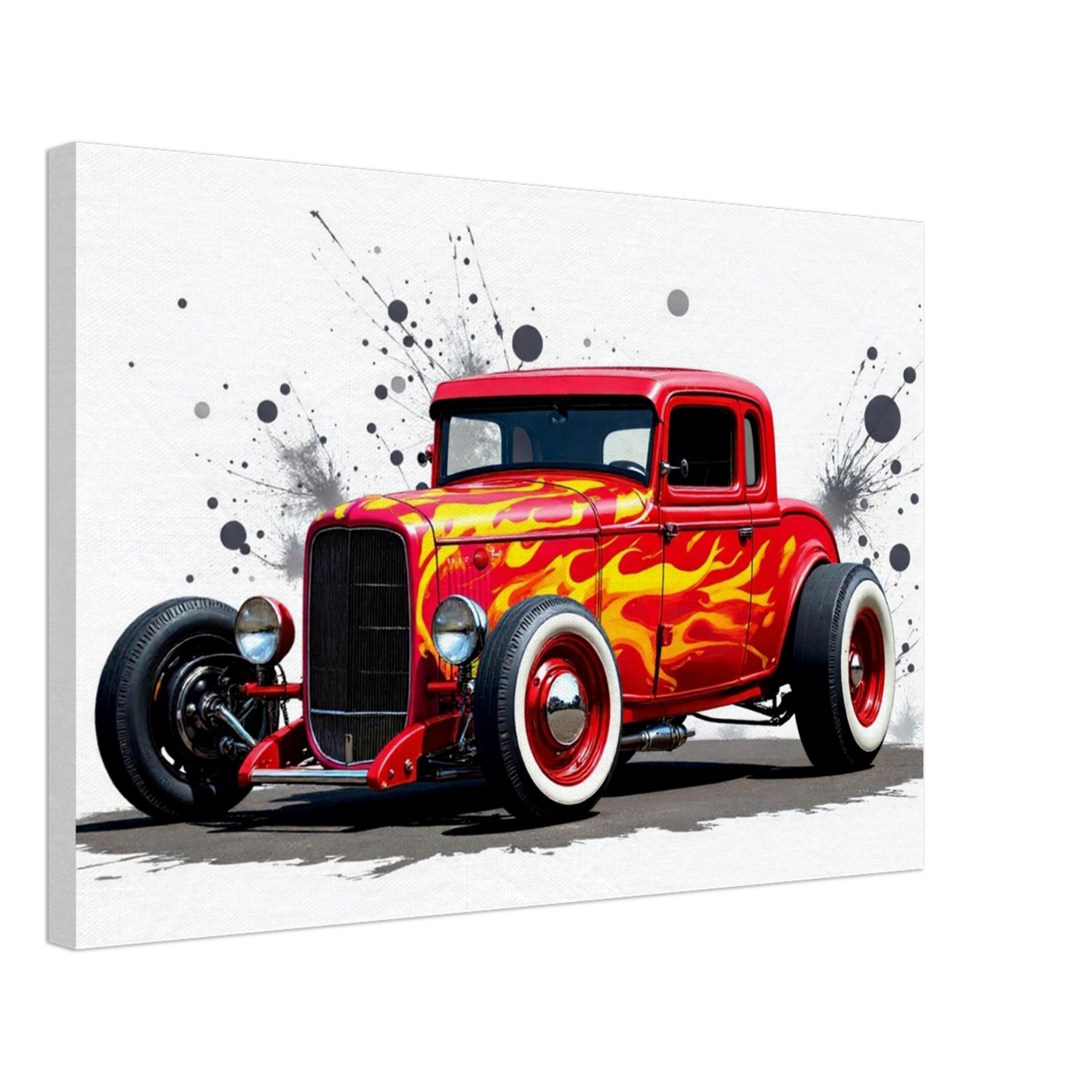 1930s Ford Hot Rod Mounted Canvas