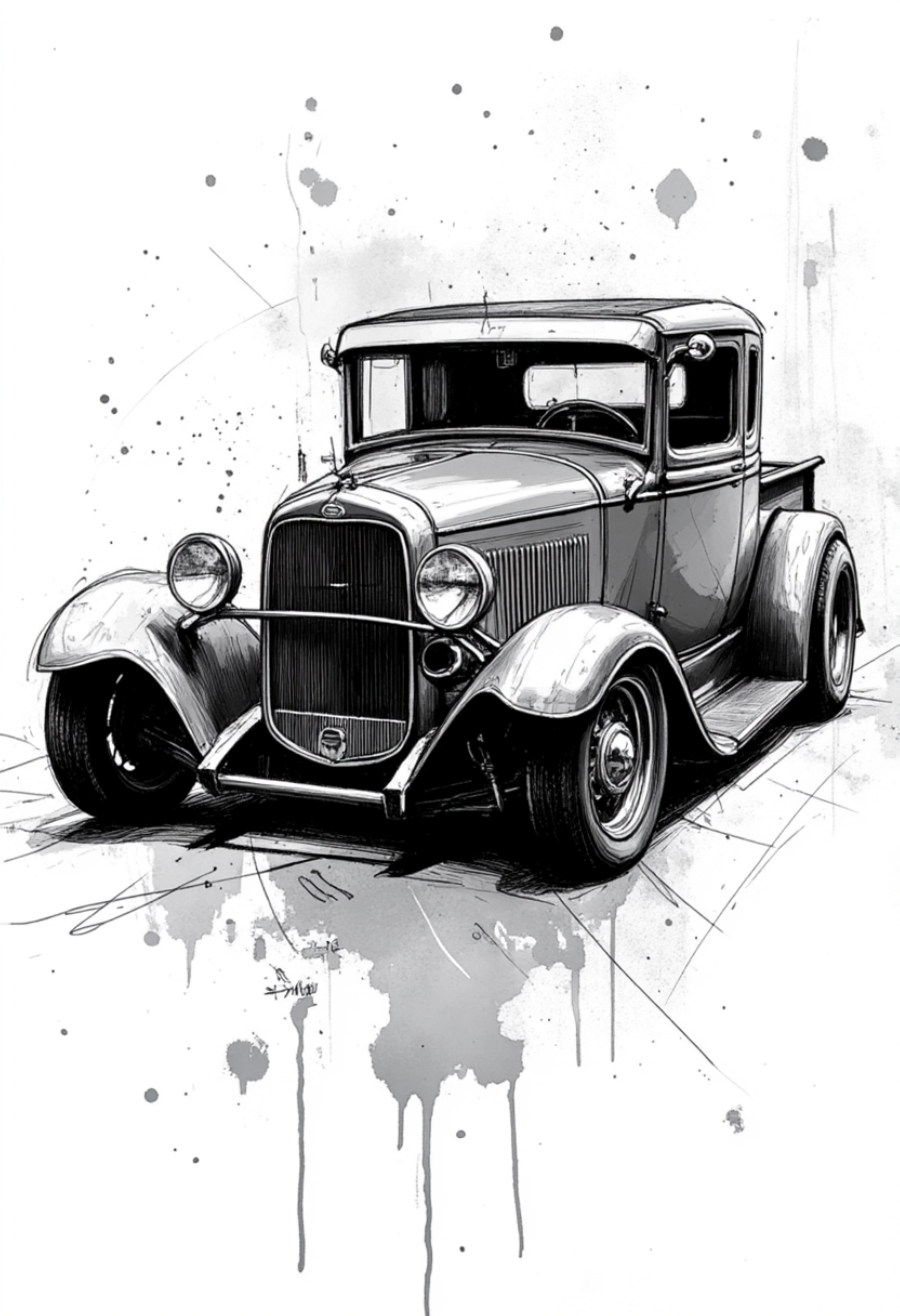 Pencil Sketch Style Canvas Wall Art