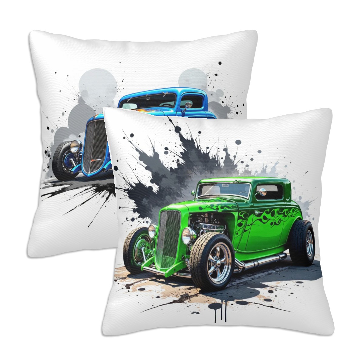 "Hot Rod" - 2 x Decorative Pillowcases