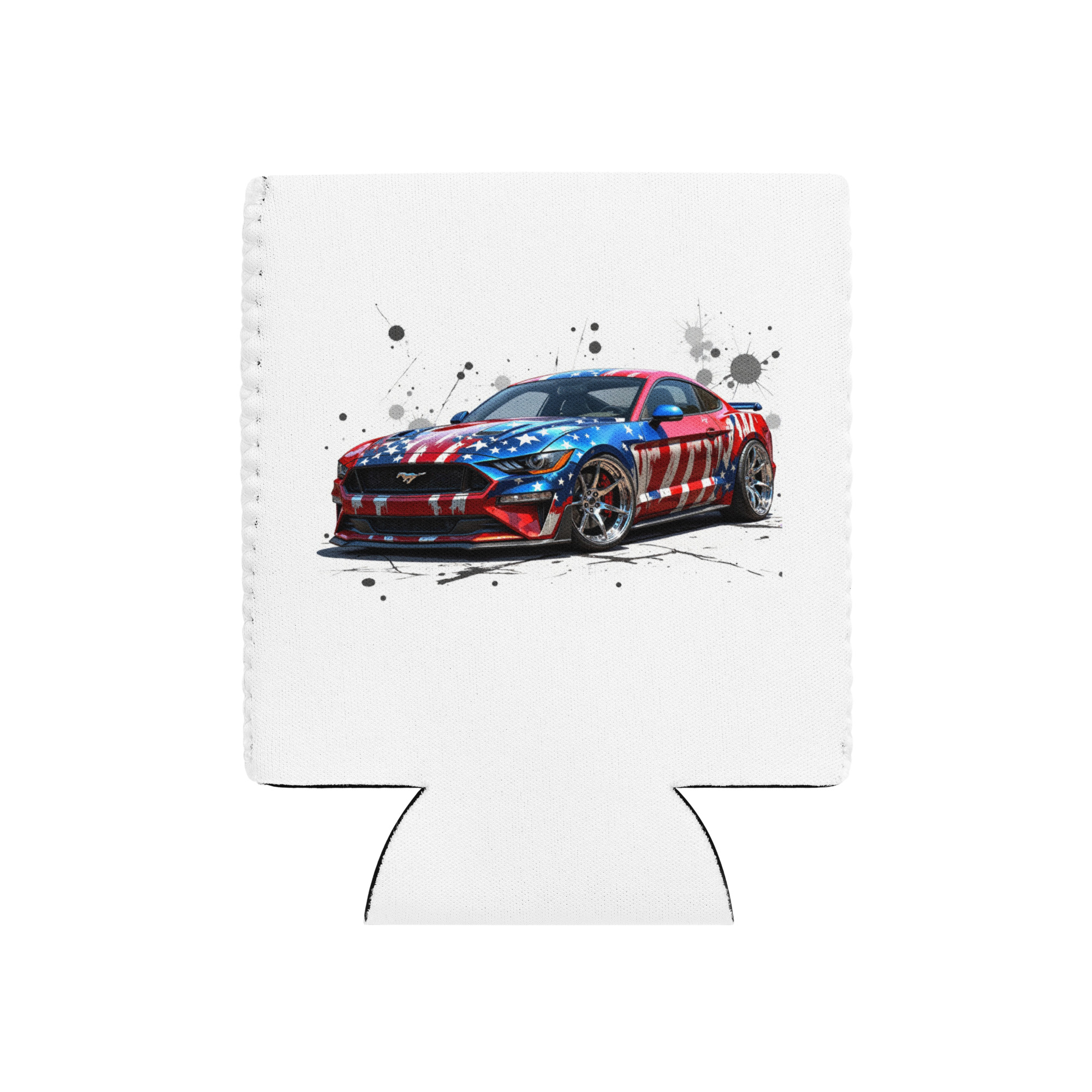 Patriotic Mustang Can cooler