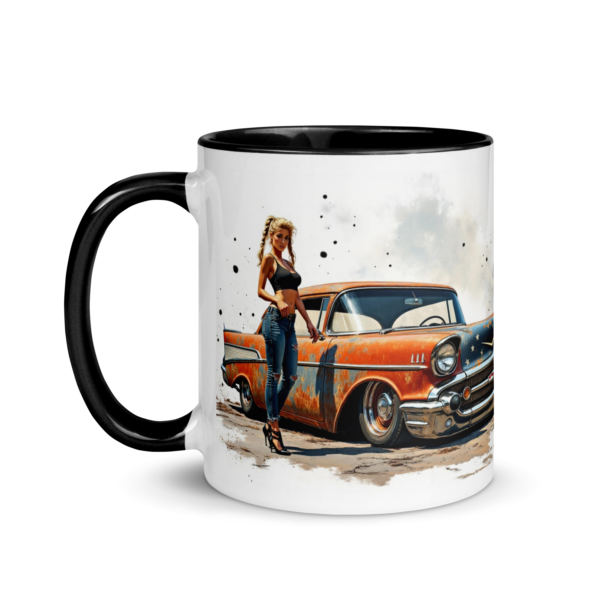 Alyssa with 57 Rat Rod Two Tone Mug