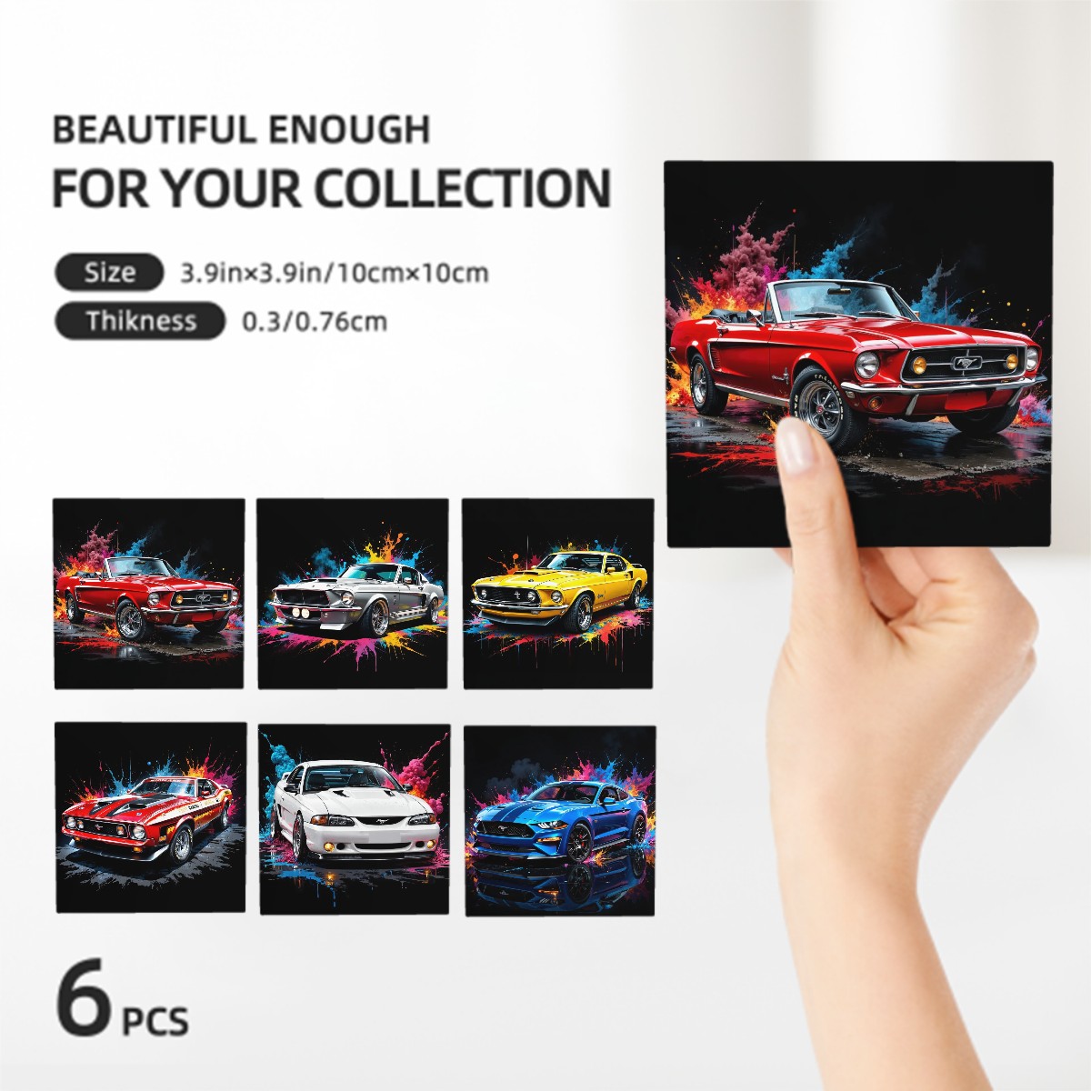 Mustang Collection Ceramic Coasters