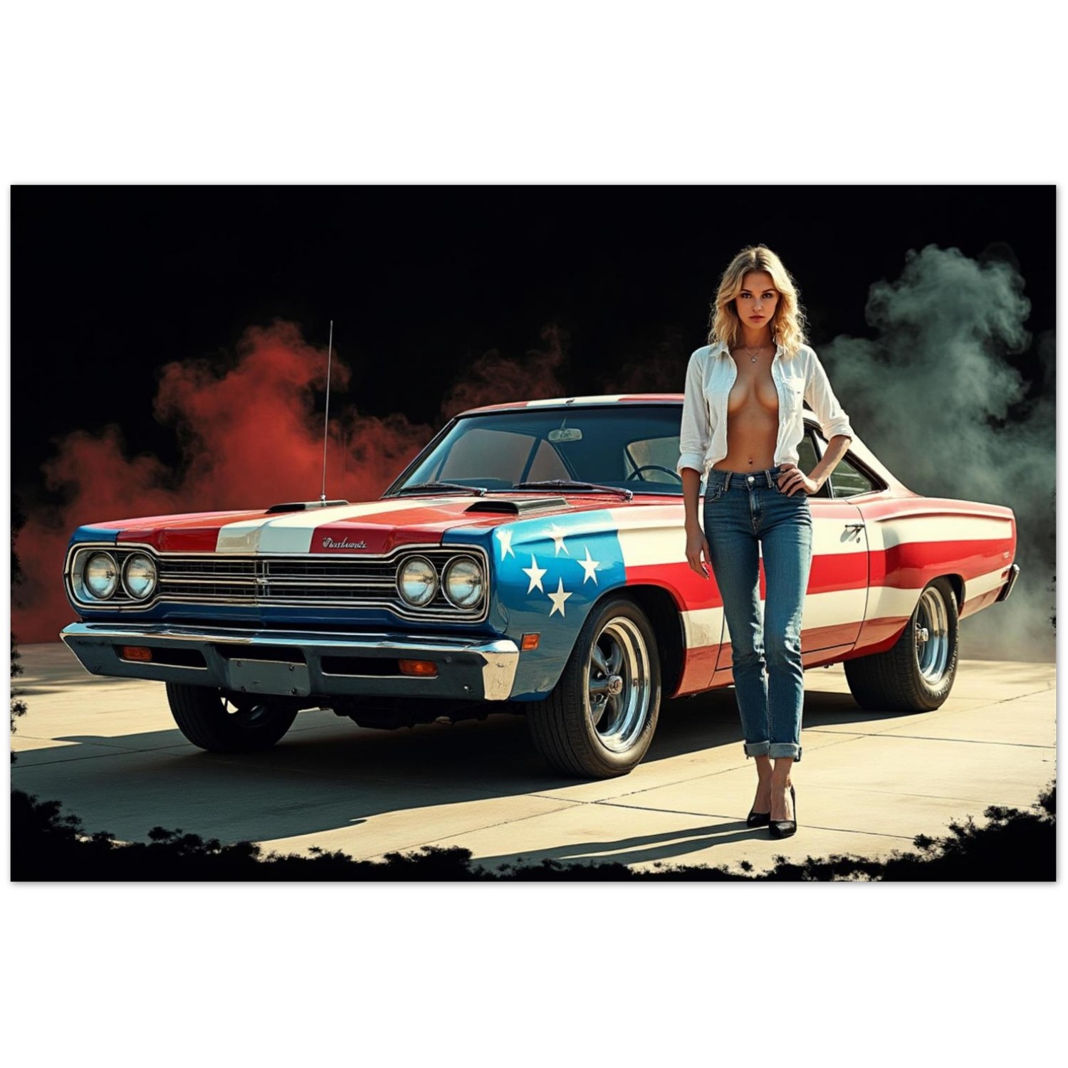 "Living Art" Plymouth Roadrunner on Aluminum