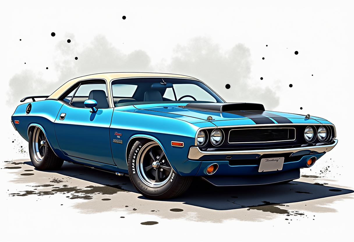 Dodge Challenger High-Res Automotive Art