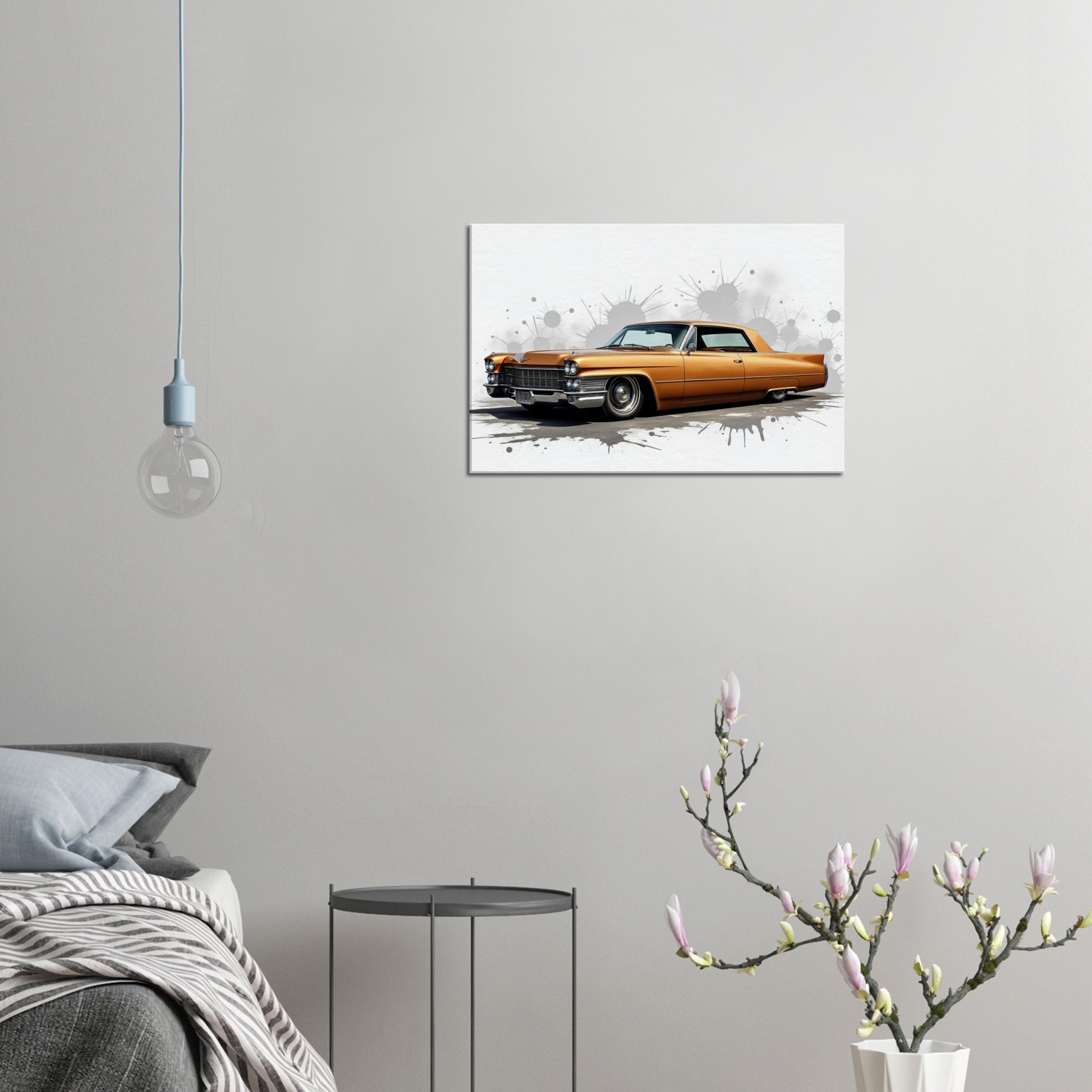 1966 Cadillac Coupe DeVille Lowrider Mounted Canvas