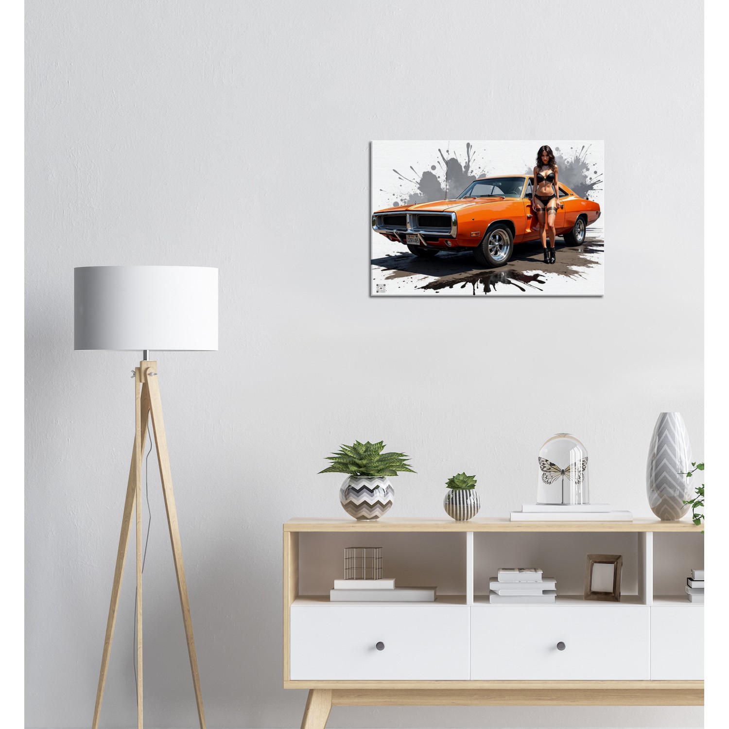 "Living Art" Dodge Charger on Canvas