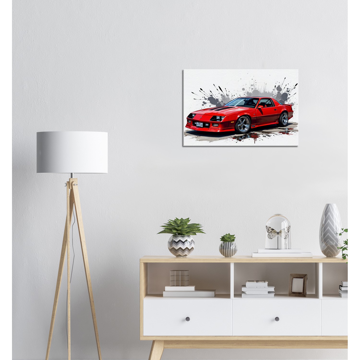 1980s Camaro IROC Mounted Canvas