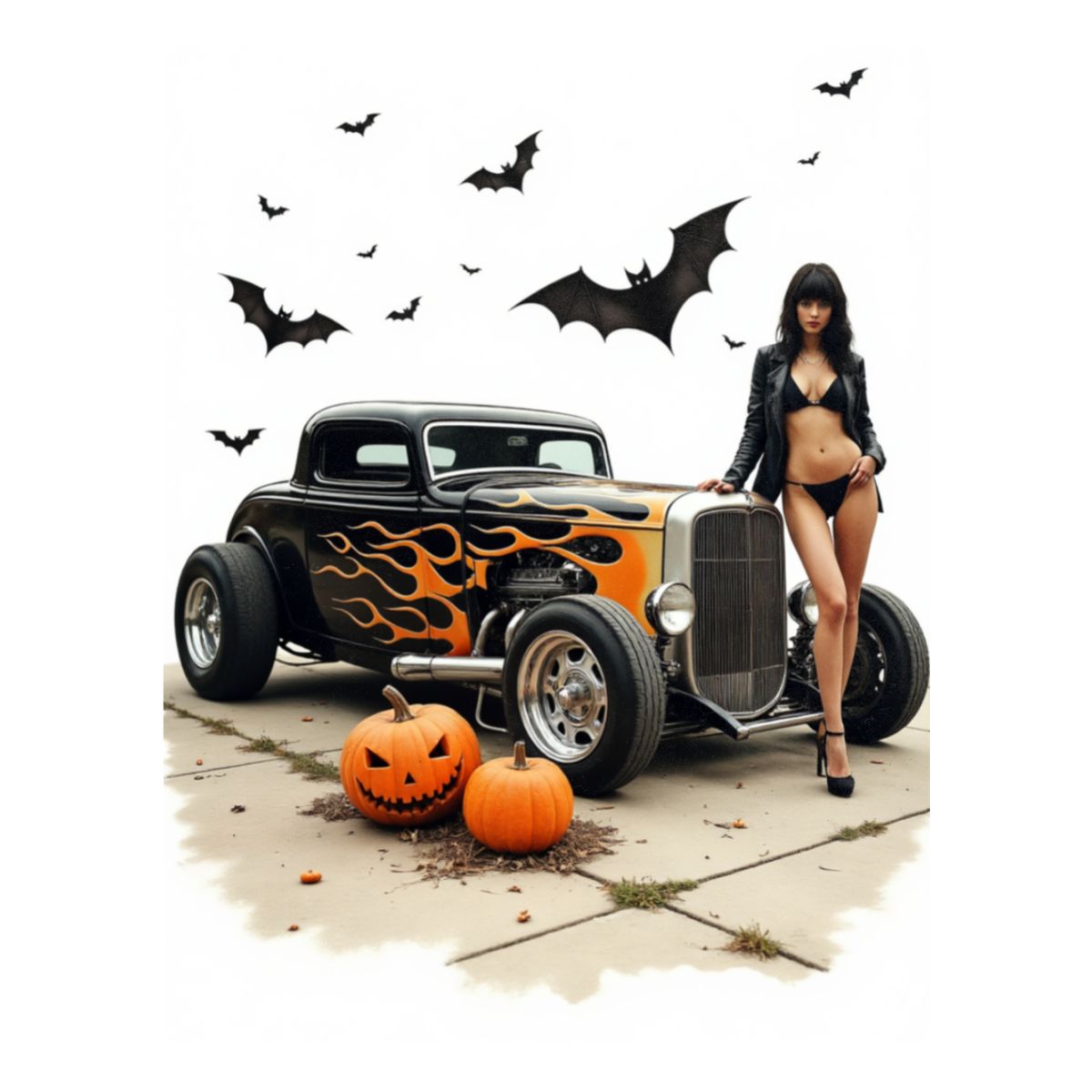 Halloween Hot Rod Tin Sign (USA)