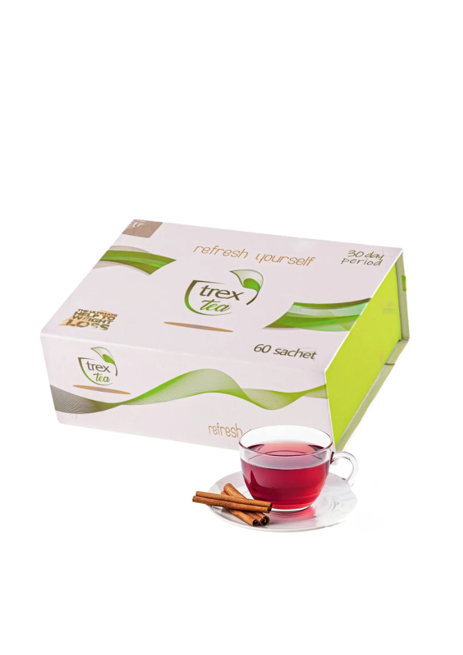 TREX TEA - Thé détox minceur 60 sachets cure d'un mois