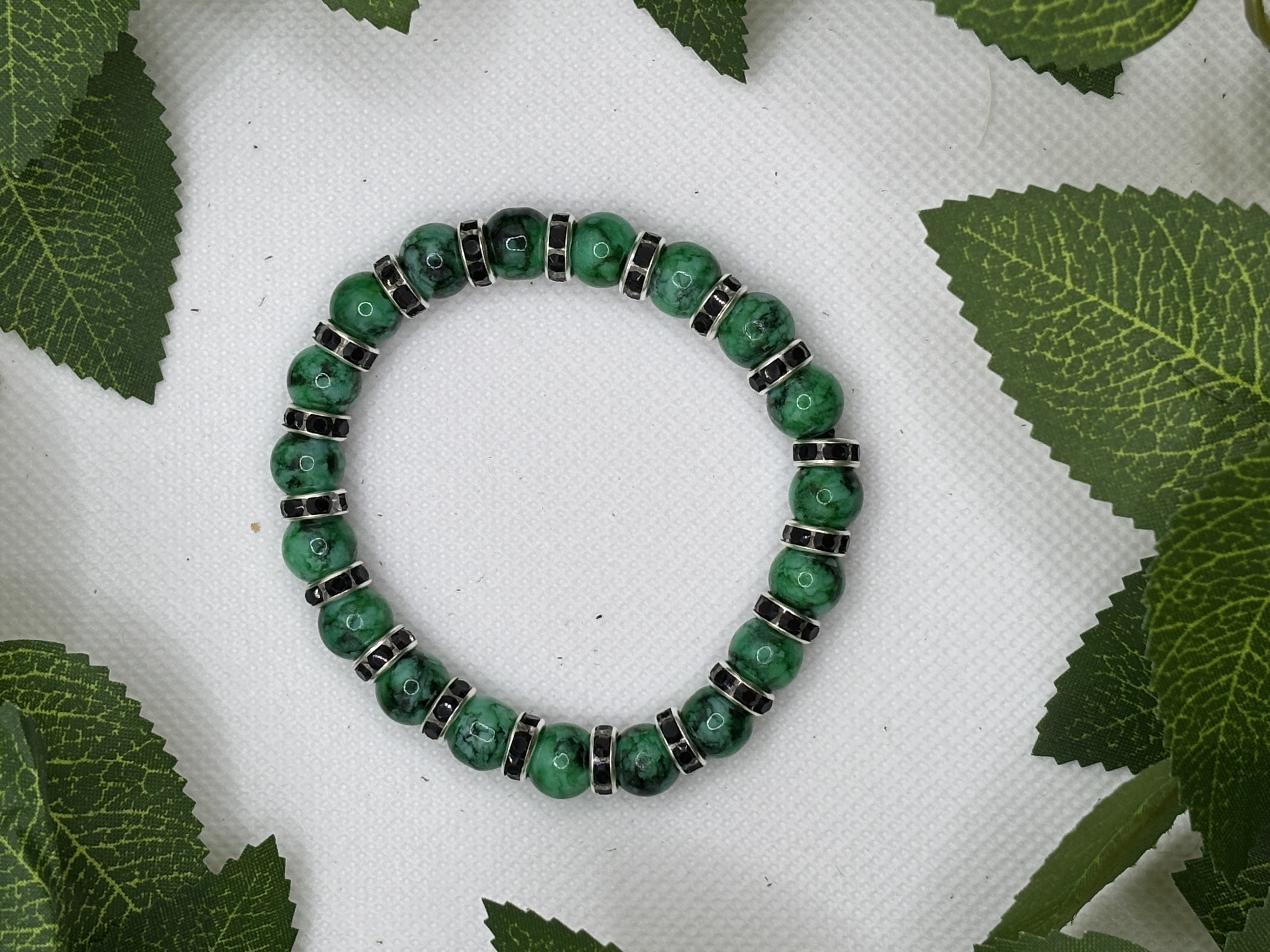 Bracelet en imitation malachite