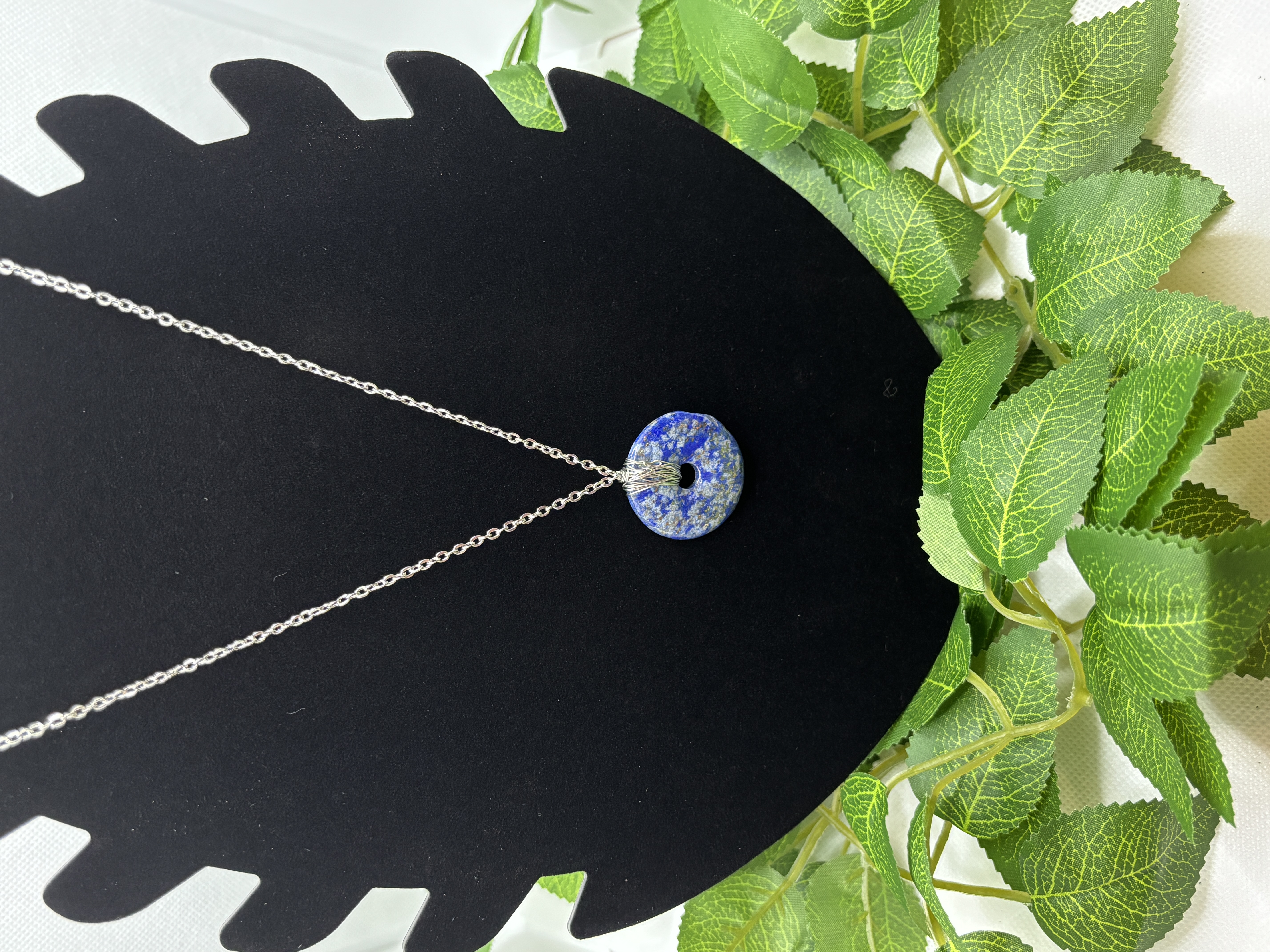 Collier rondelle en lapis lazuli