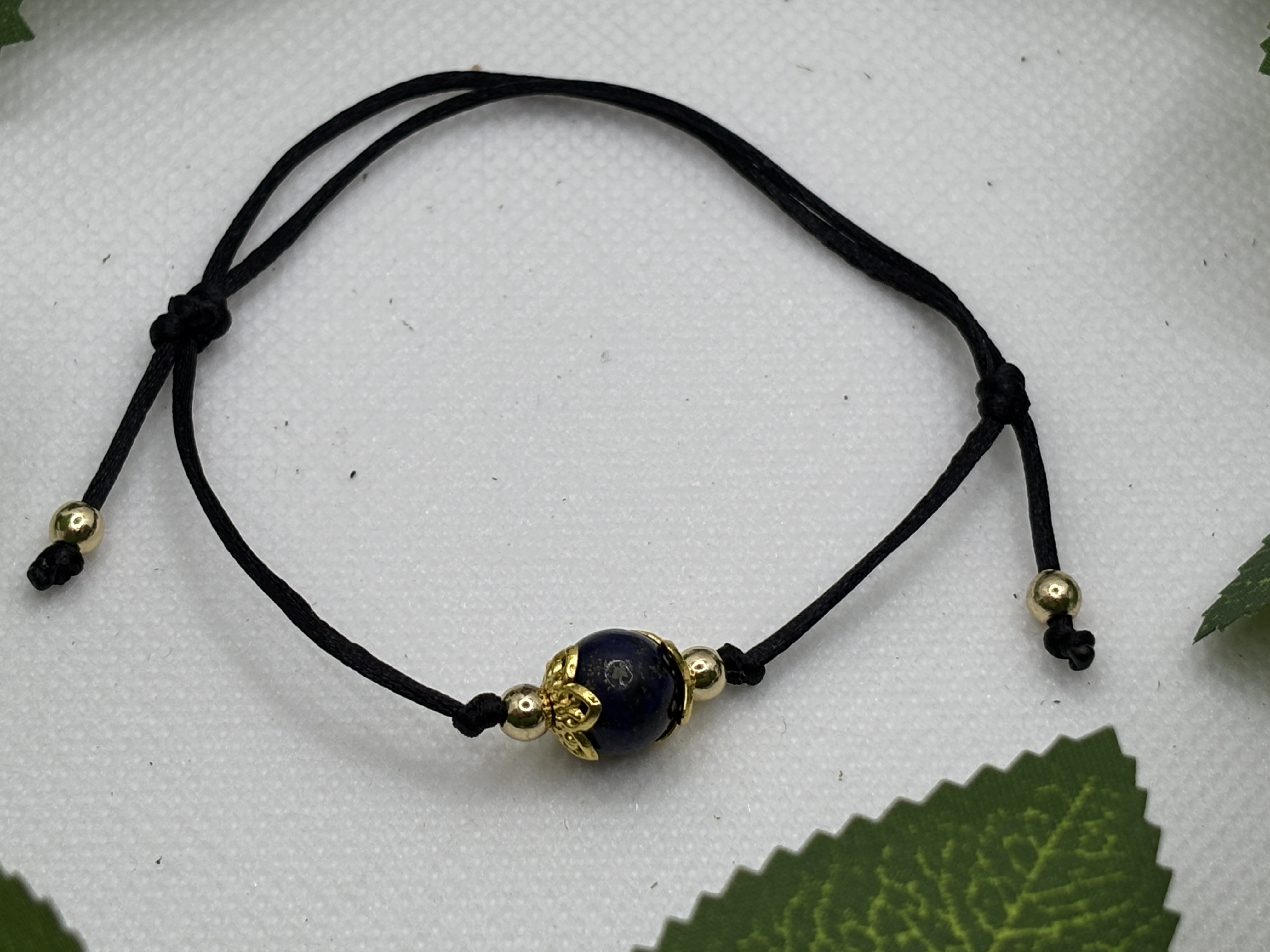 Bracelet cordon en lapis lazuli