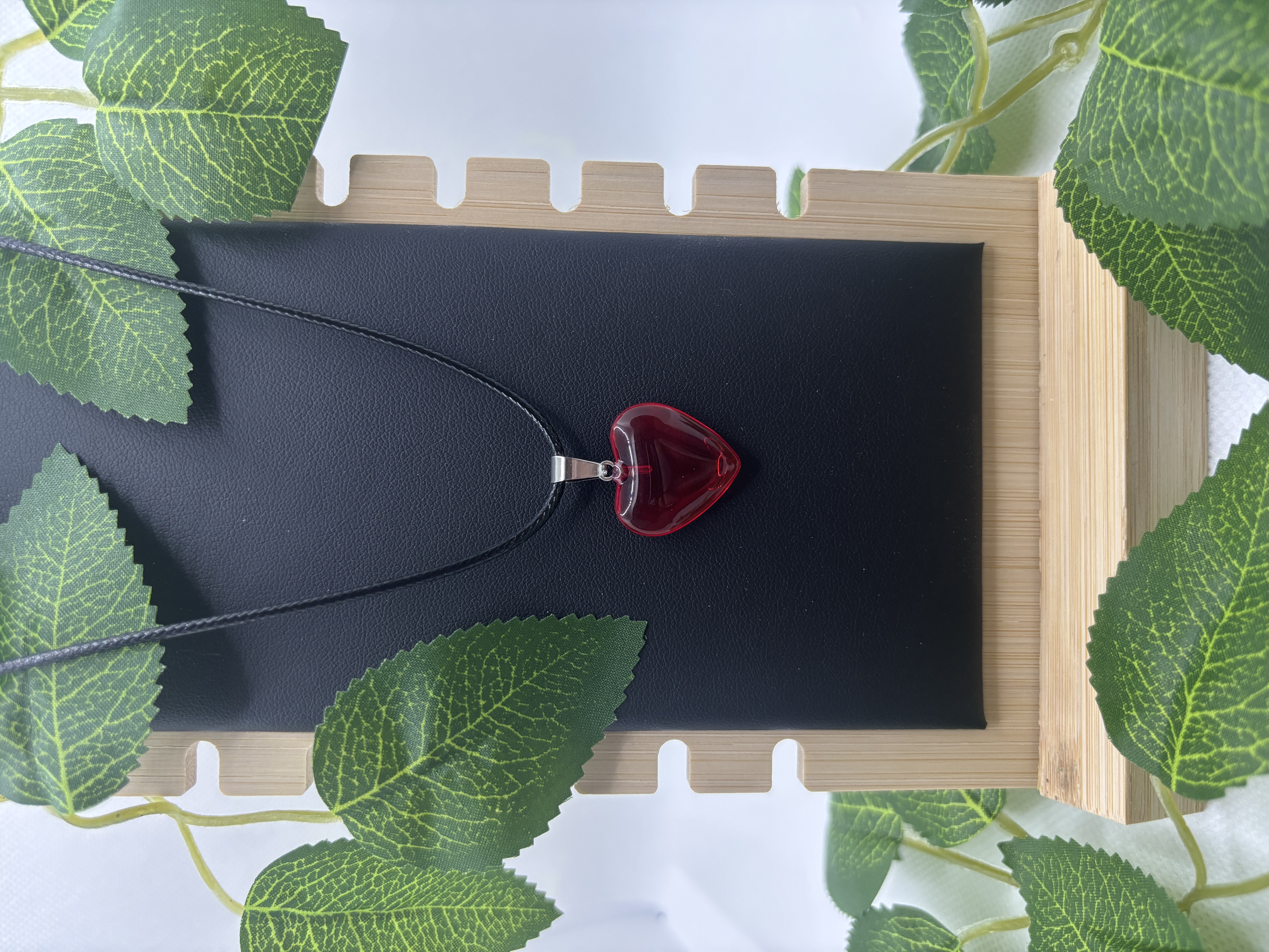 Collier coeur rouge