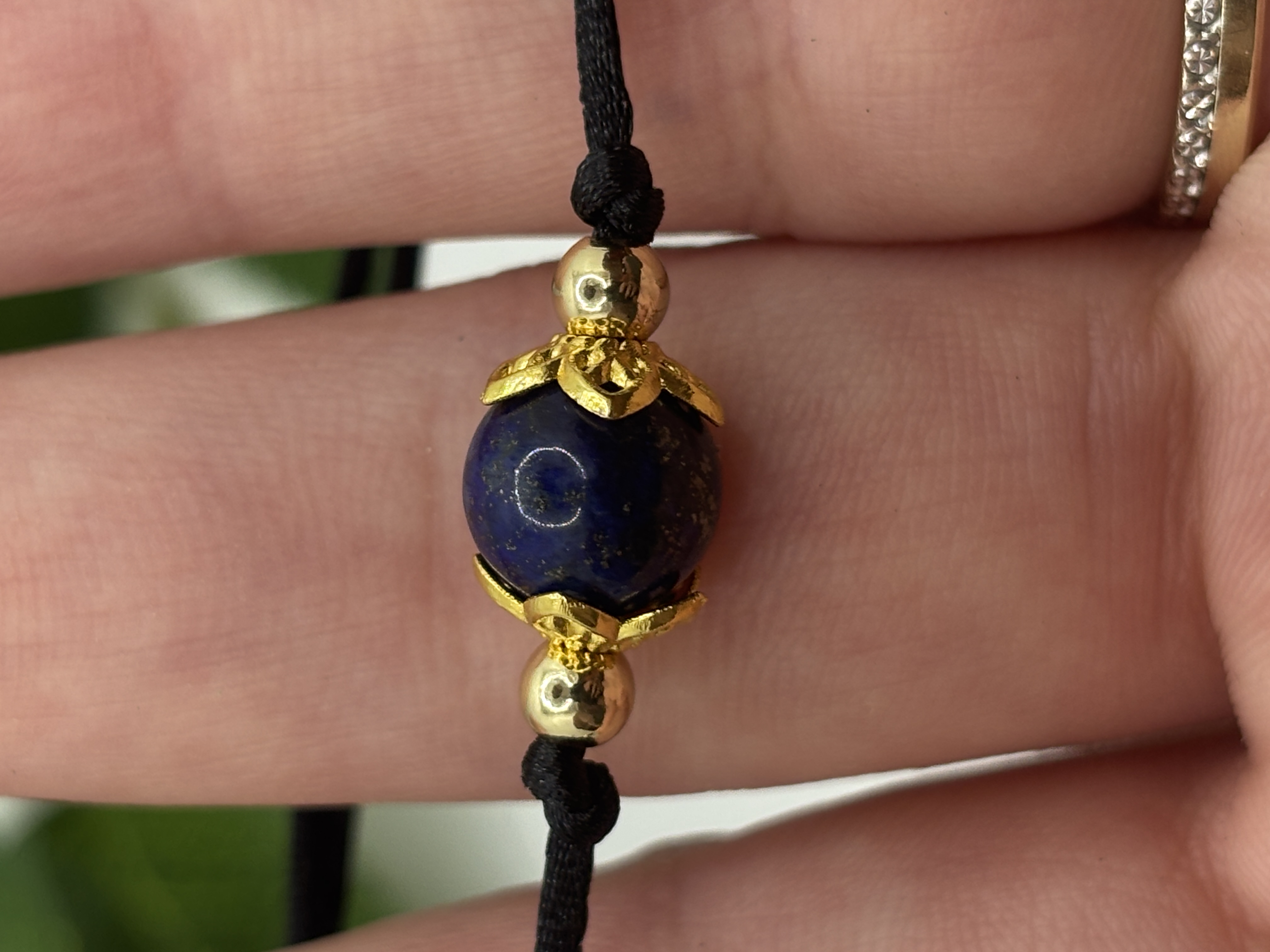 Bracelet cordon en lapis lazuli