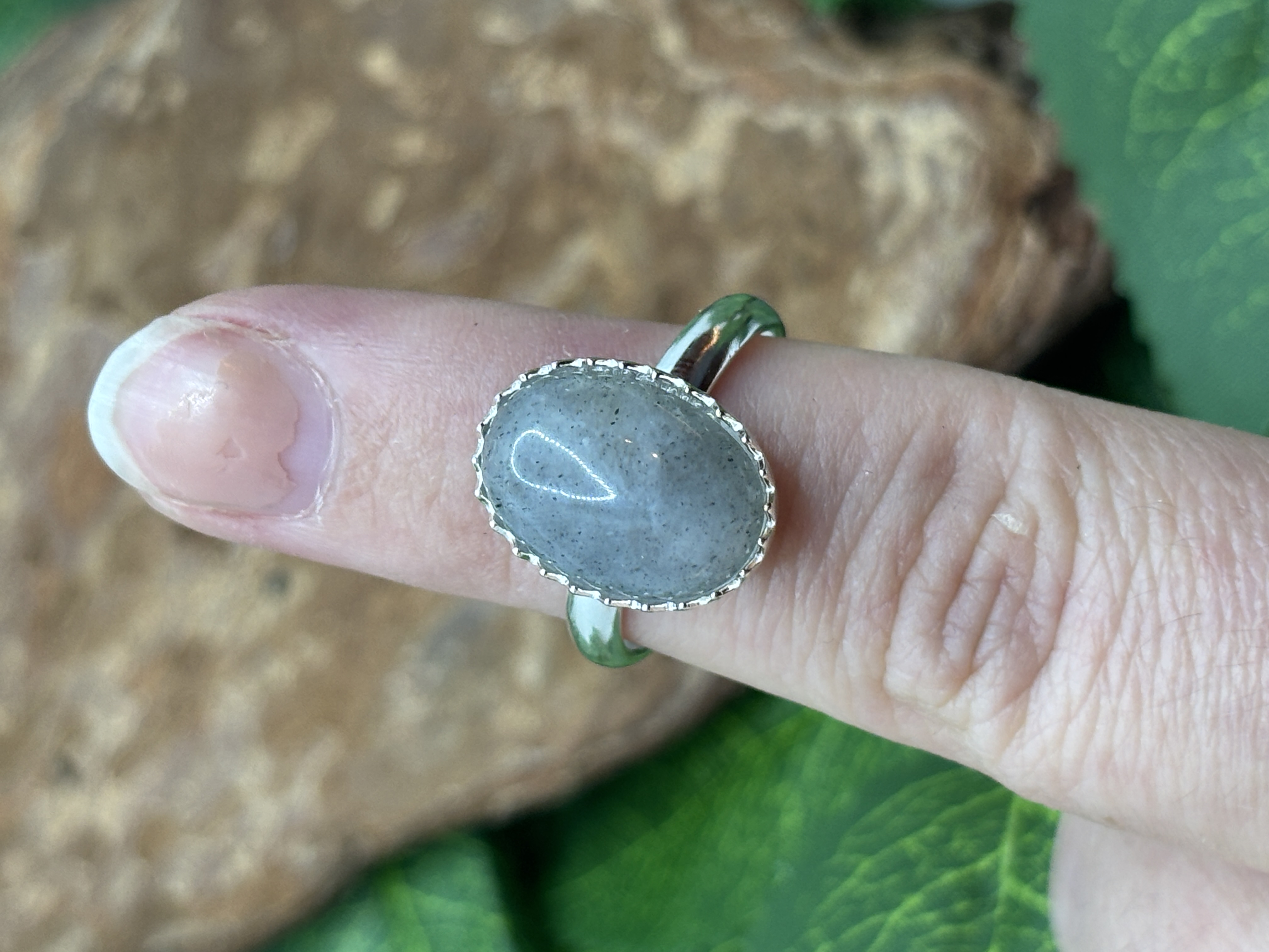 Bague piques en Labradorite