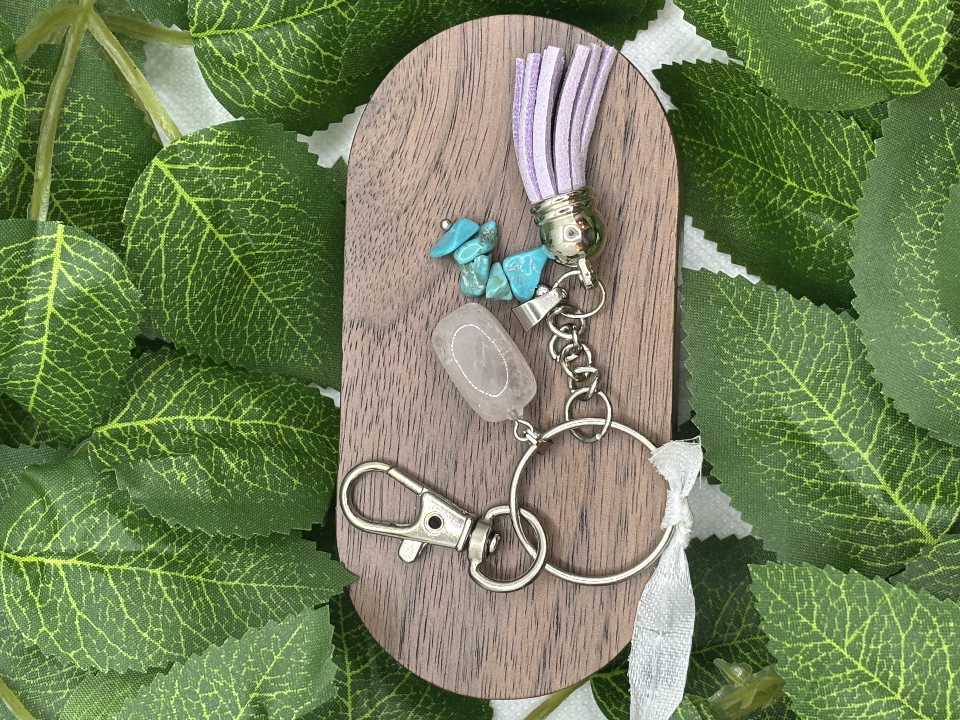 Porte-clé en Agate et Turquoise