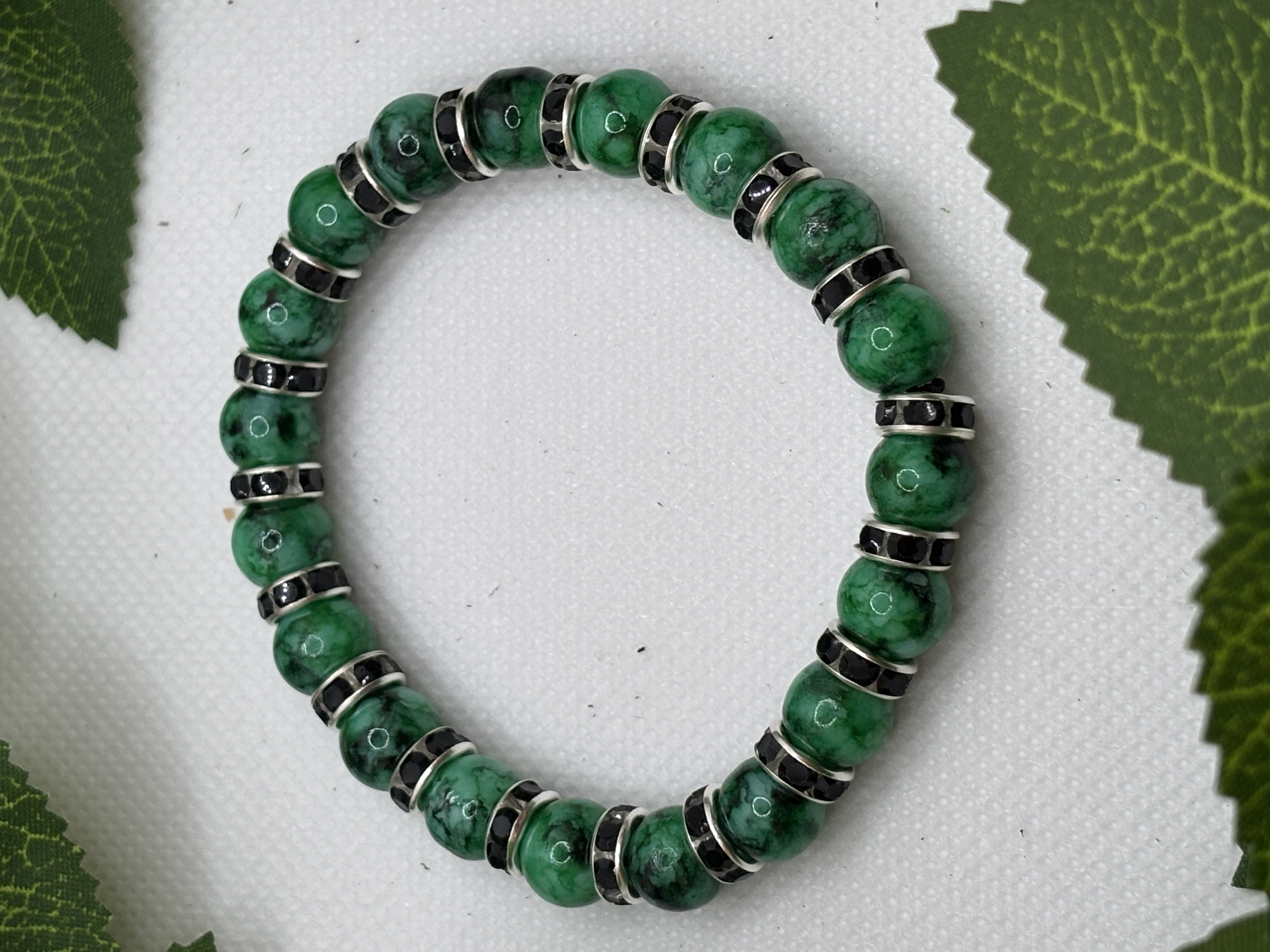 Bracelet en imitation malachite