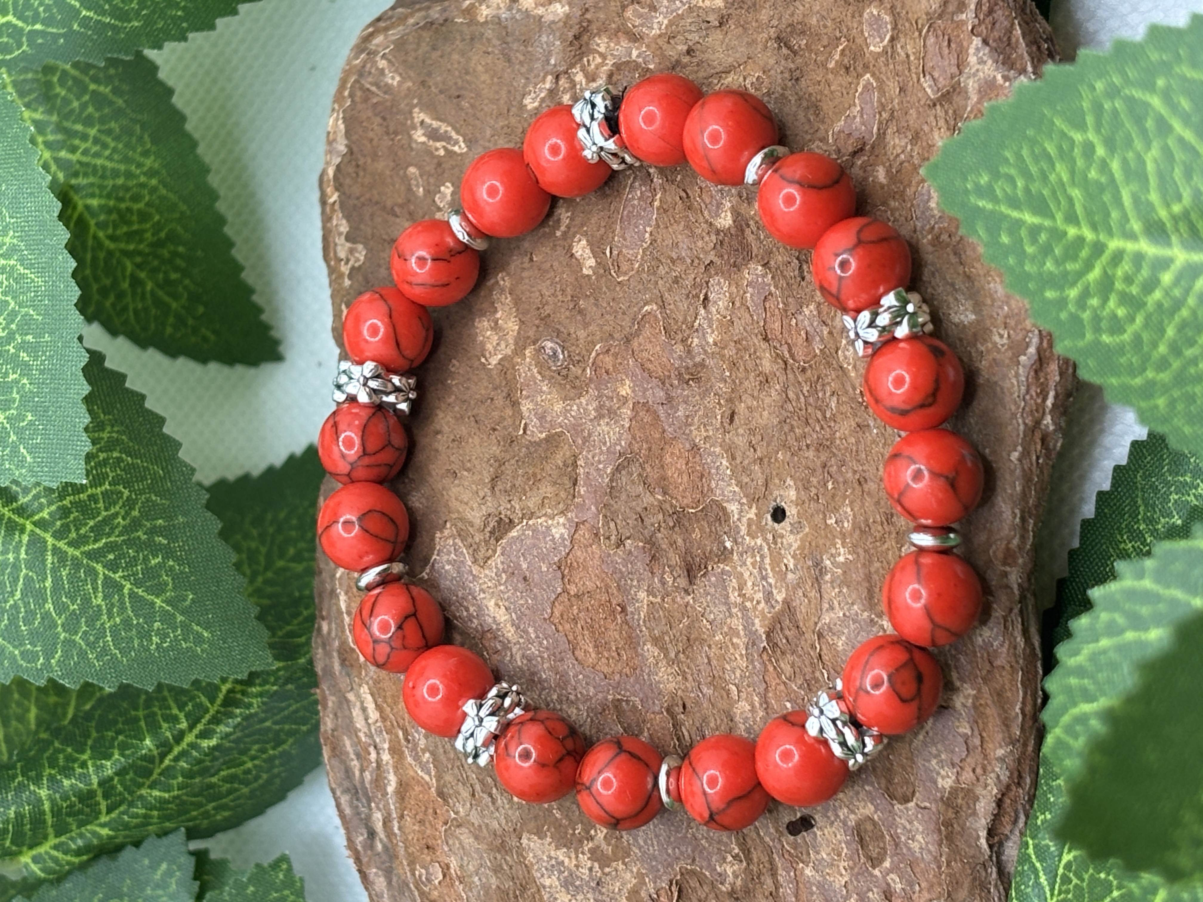 Bracelet en Jaspe Rouge