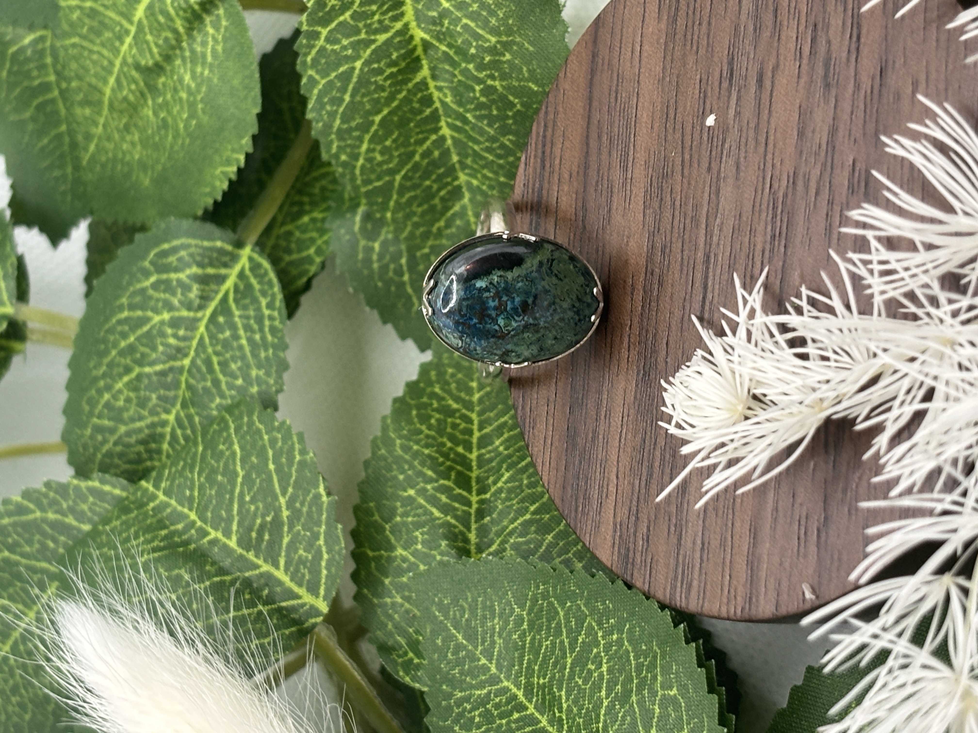 Bague réglable en Chrysocolle