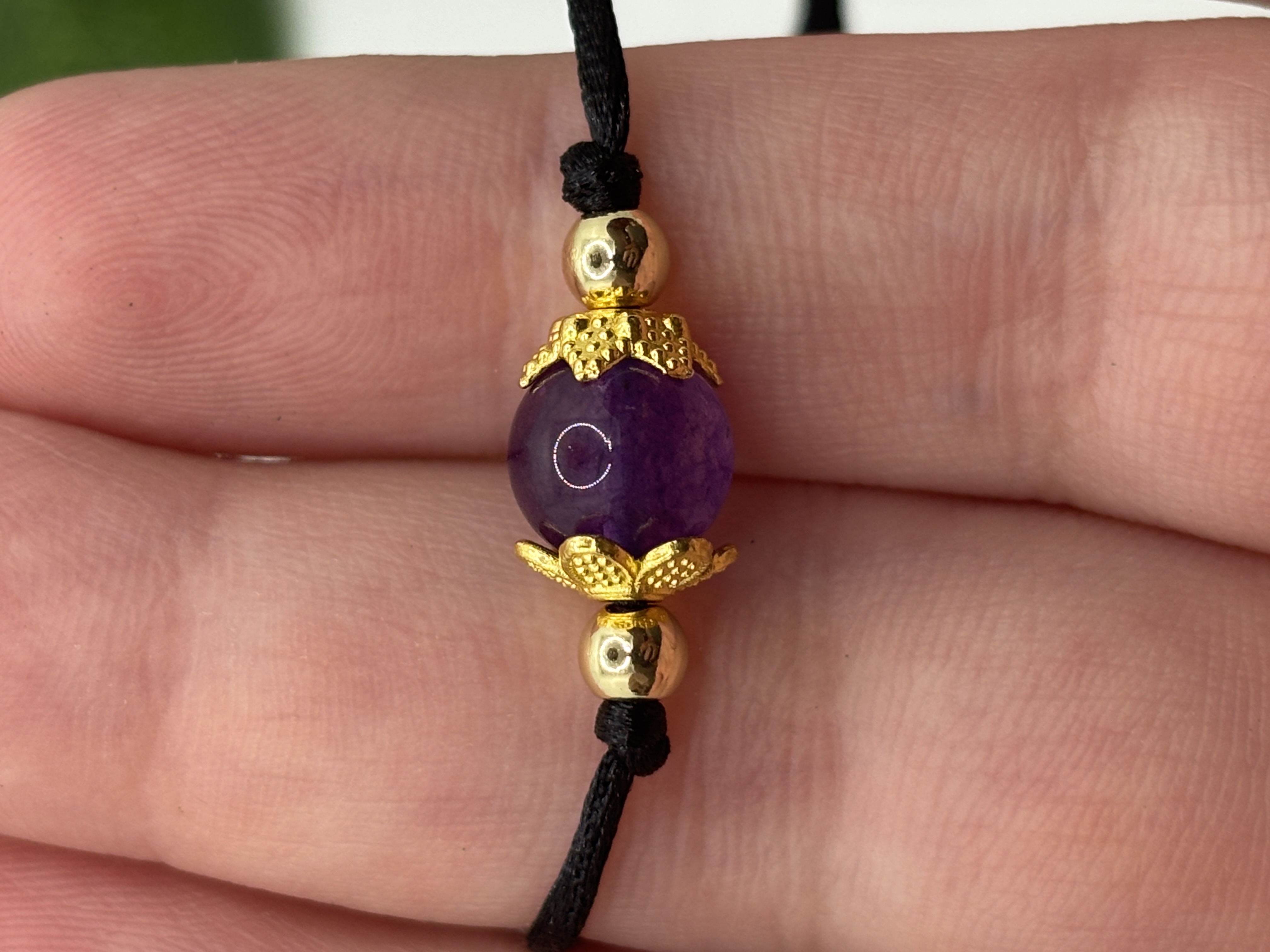 Bracelet cordon en améthyste