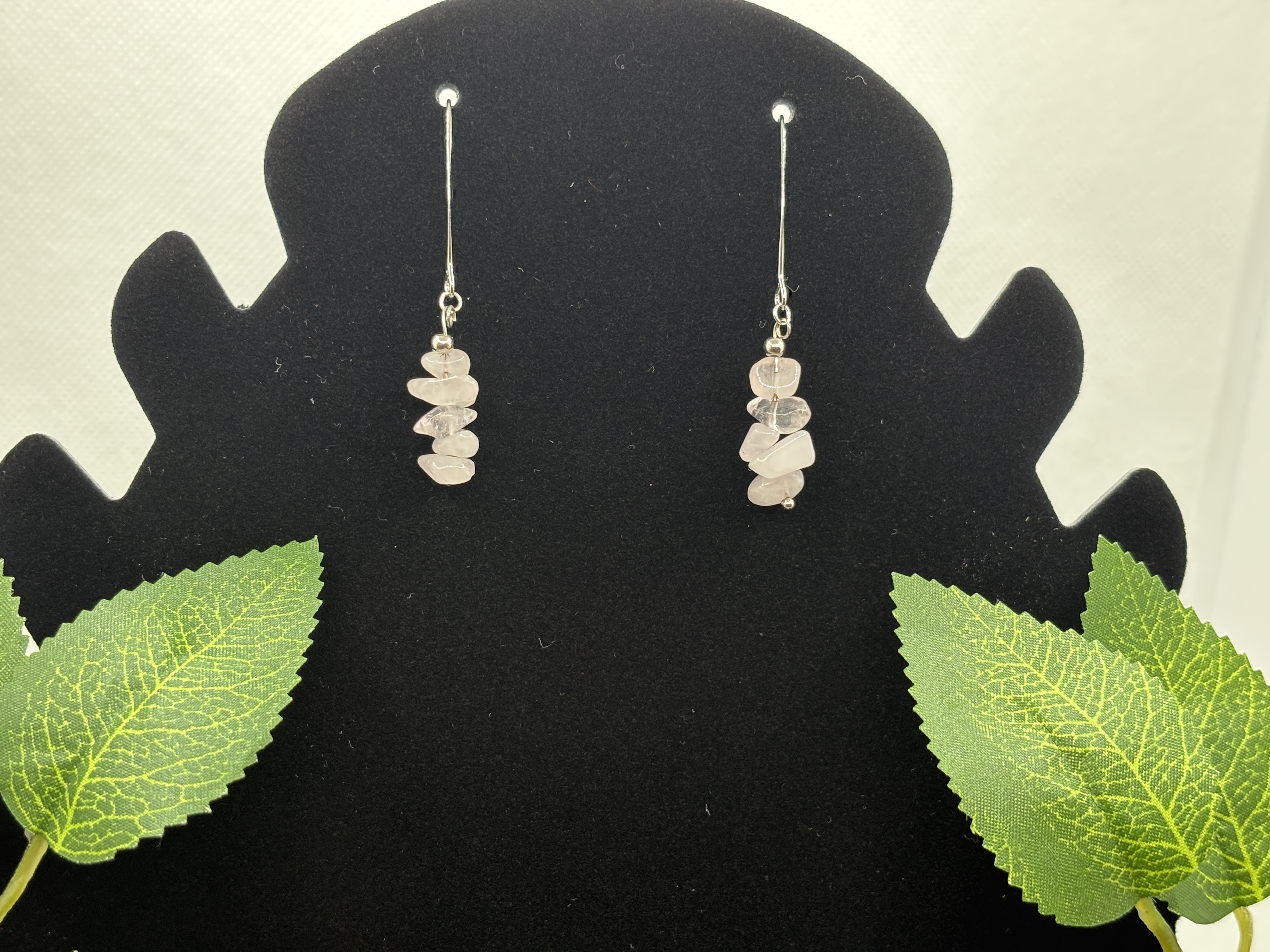 Boucles d'oreilles en quartz rose