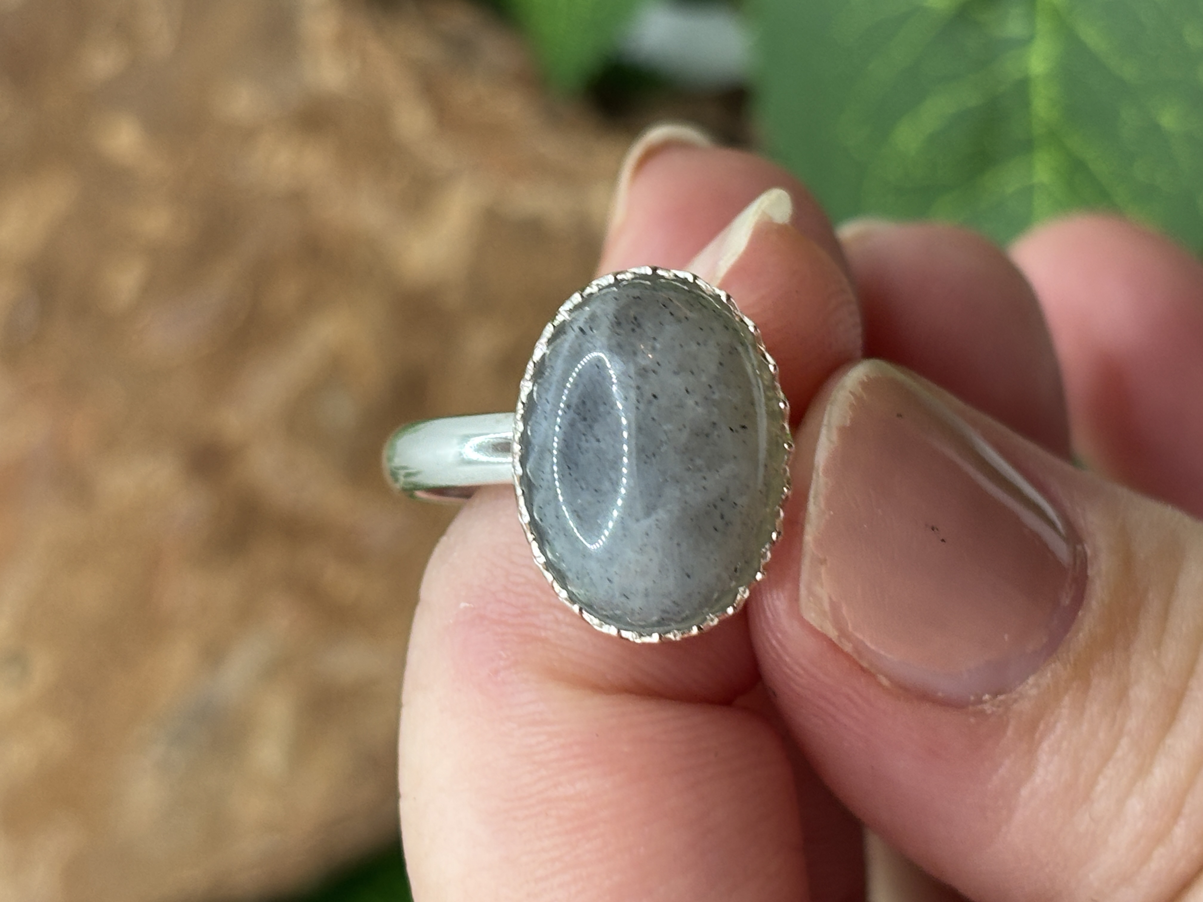 Bague piques en Labradorite