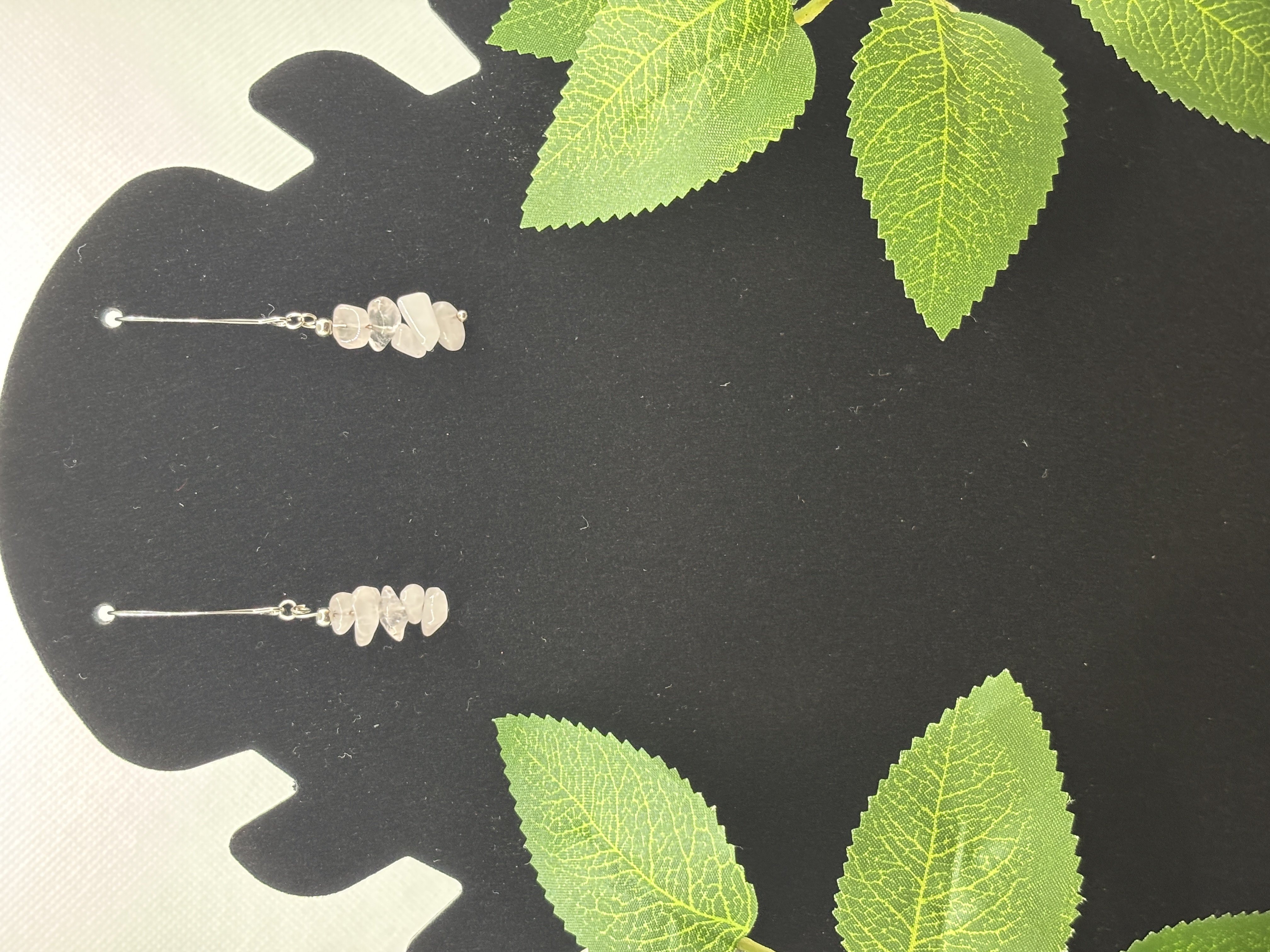 Boucles d'oreilles en quartz rose